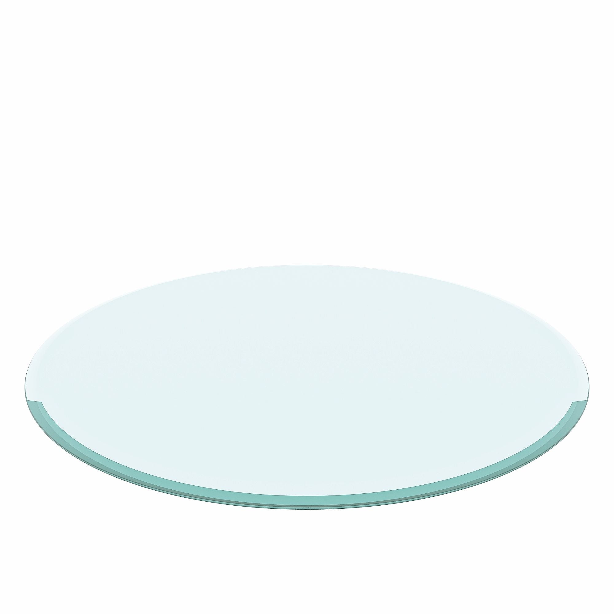 Round Tempered Glass Table Top Glass Thick Beveled Polished Edge - Best Buy Furniture
