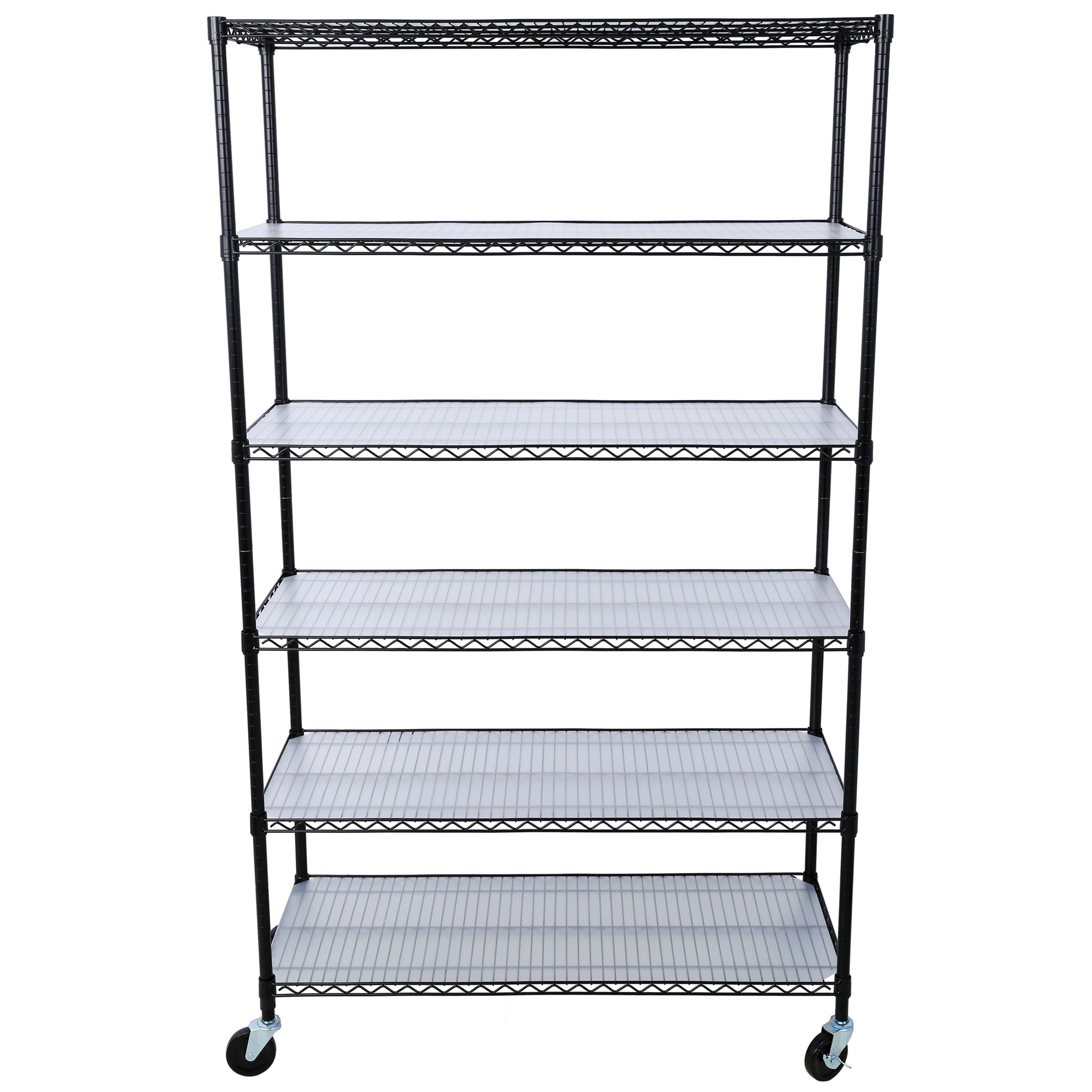 6 Tier 6000Lbs Capacity Nsf Metal Shelf Wire Shelving Unit, Heavy Duty Adjustable Storage Rack With Wheels & Shelf Liners For Commercial Grade Utility Steel Storage Rack - Best Buy Furniture