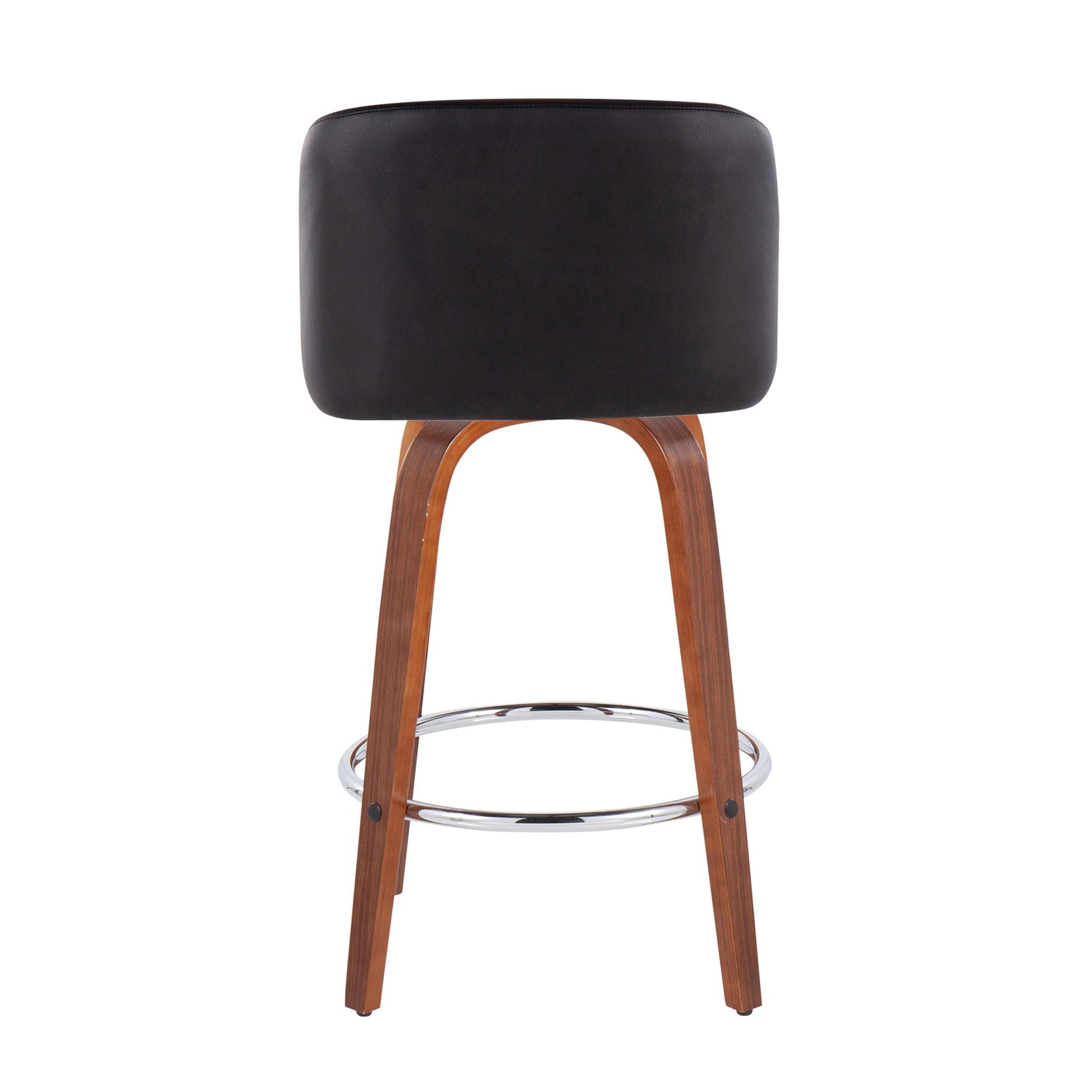 Toriano - Mid-Century Modern Fixed Height Counter Stool With Round Footrest (Set of 2) - Best Buy Furniture