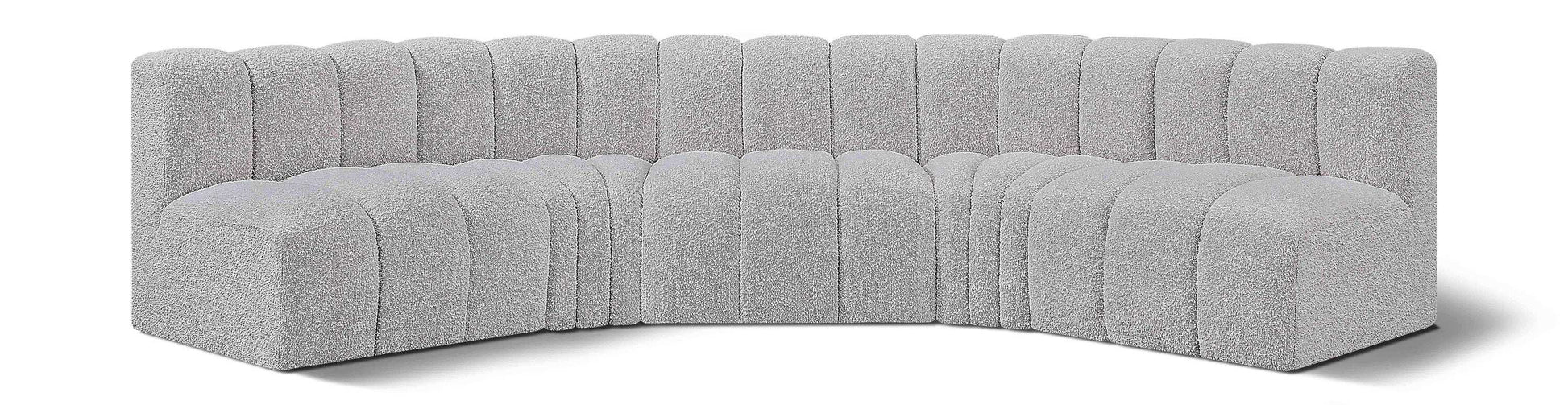 Arc - Boucle Fabric 5 Piece U-Shaped Modular Sofa - Best Buy Furniture