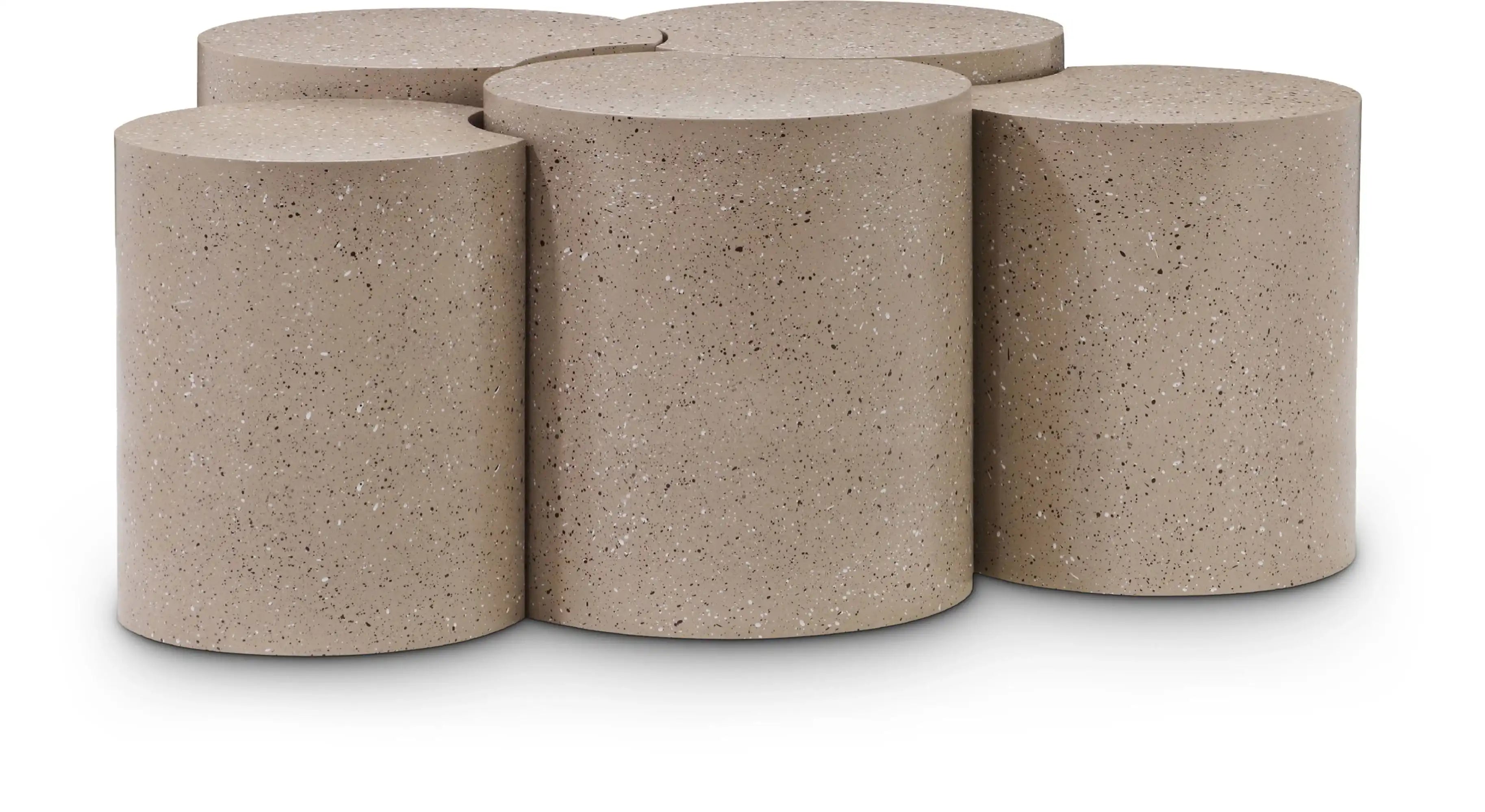 Dimple - 20" 5 Piece Modular Coffee Table - Terazzo Finish - Best Buy Furniture