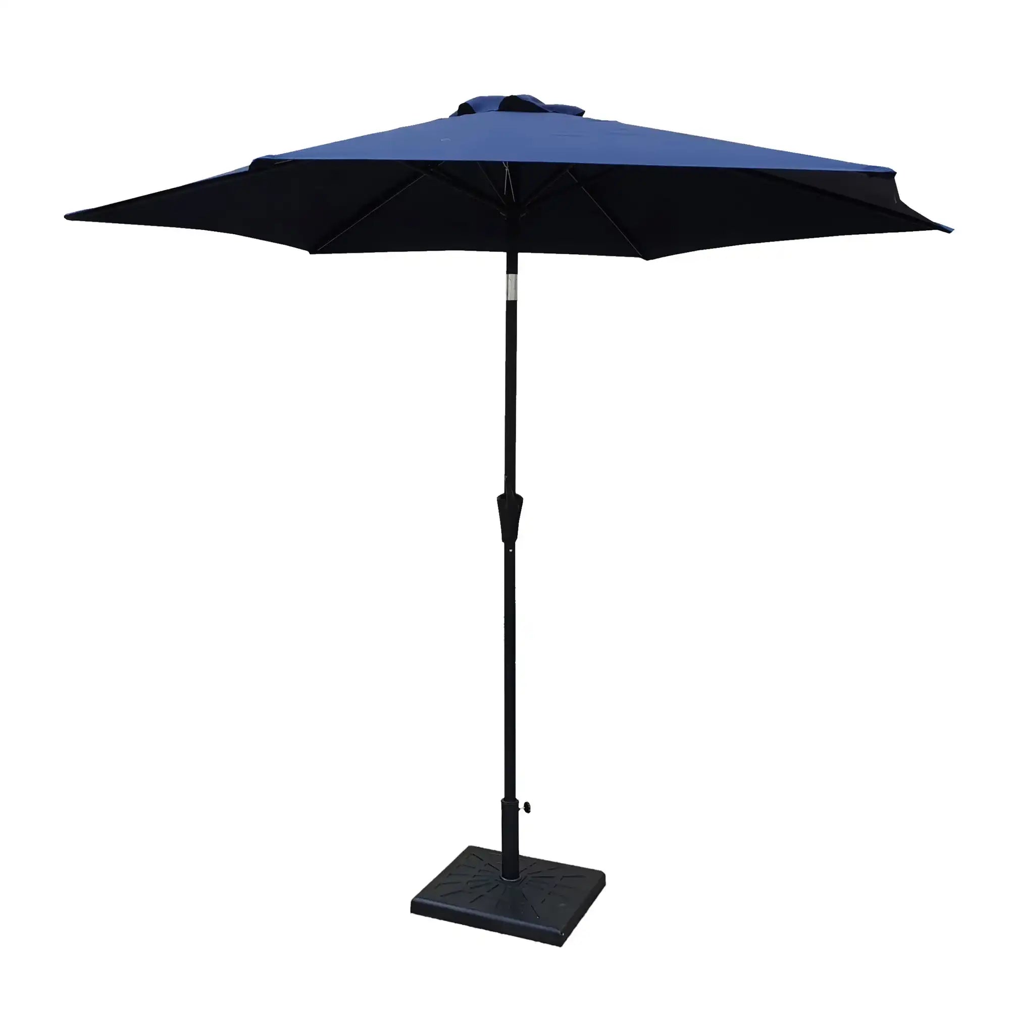 8.8' Outdoor Aluminum Patio Umbrella With 42 Pound Square Resin Umbrella Base - Best Buy Furniture