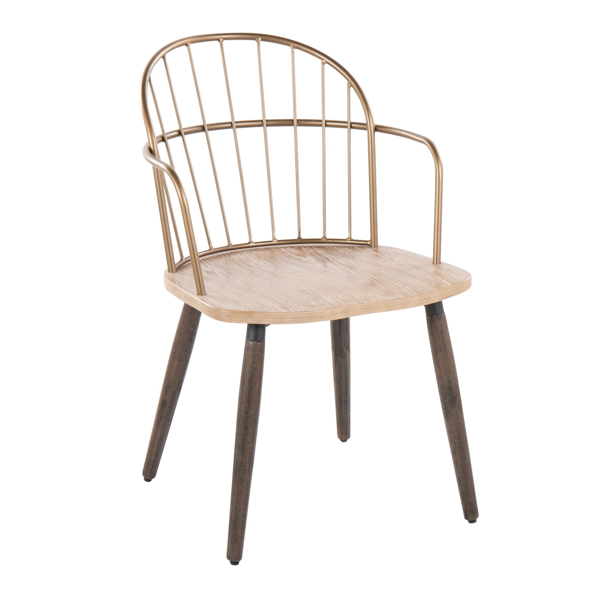Riley - Farmhouse High Back Arm Chair (Set of 2) - Antique Copper / White Washed - Best Buy Furniture