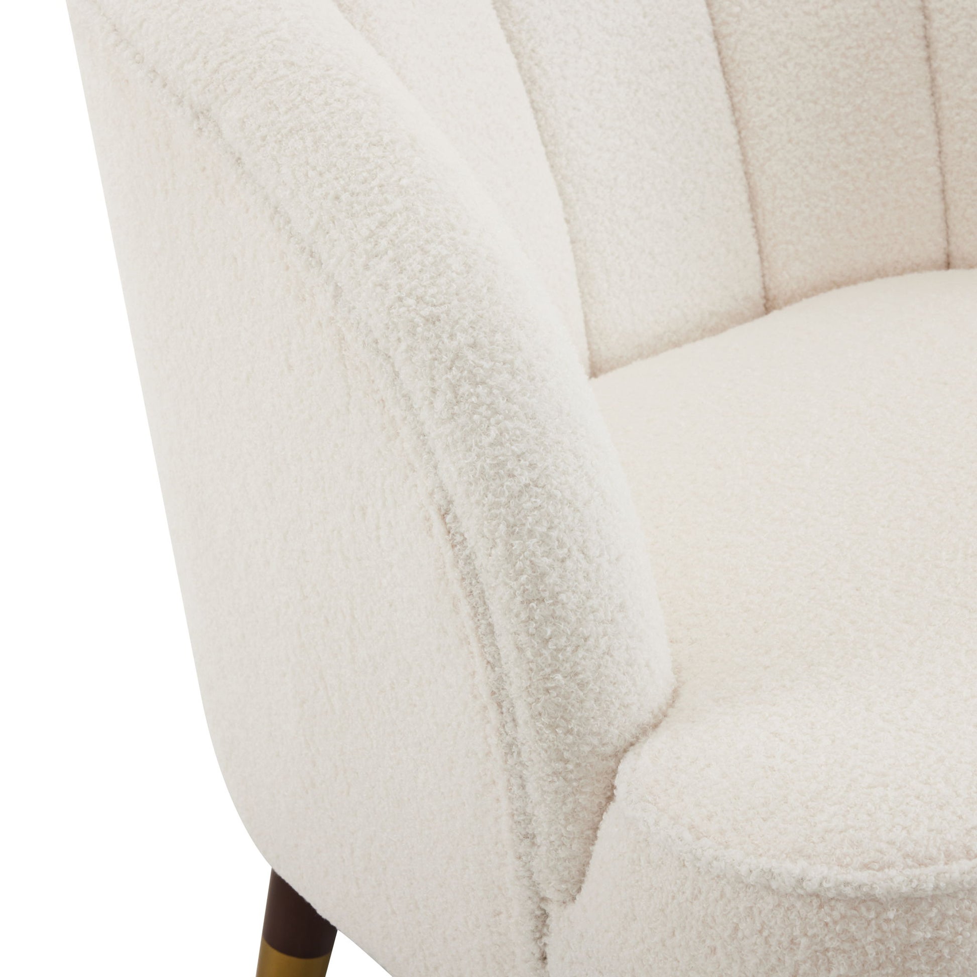 Elegant Upholstered Barrel Accent Chair With Wooden Legs - Best Buy Furniture