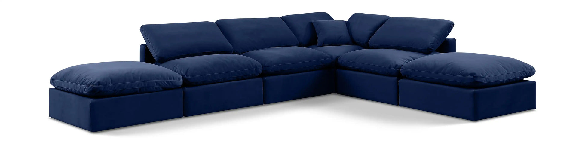 Indulge - Velvet 6 Piece Modular Armless Sectional - Best Buy Furniture