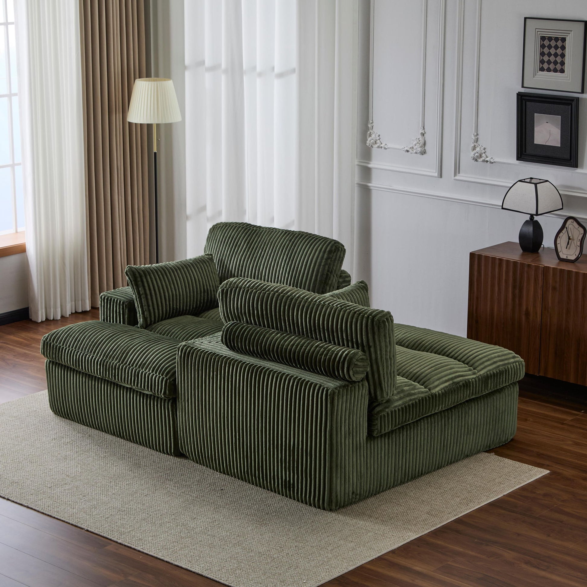 Double Chaise Lounge Chair, Oversized Upholstered Sleeper Cloud Couch - Best Buy Furniture
