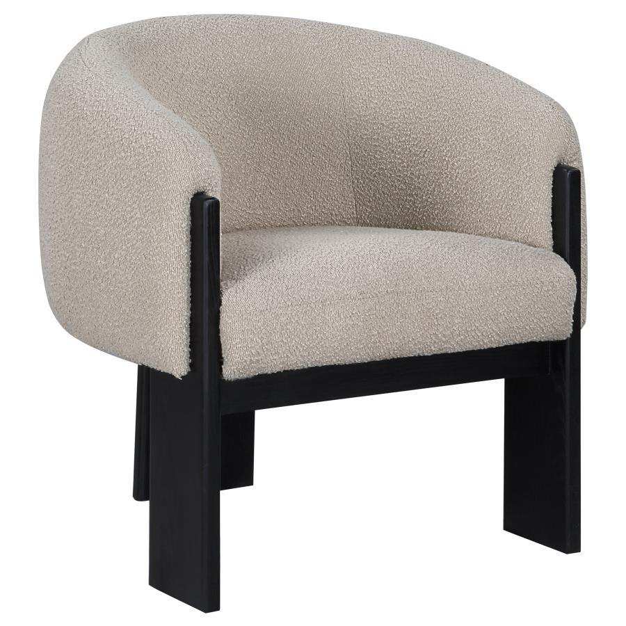 Valdez - Boucle Upholstered Barrel Back Accent Chair - Best Buy Furniture
