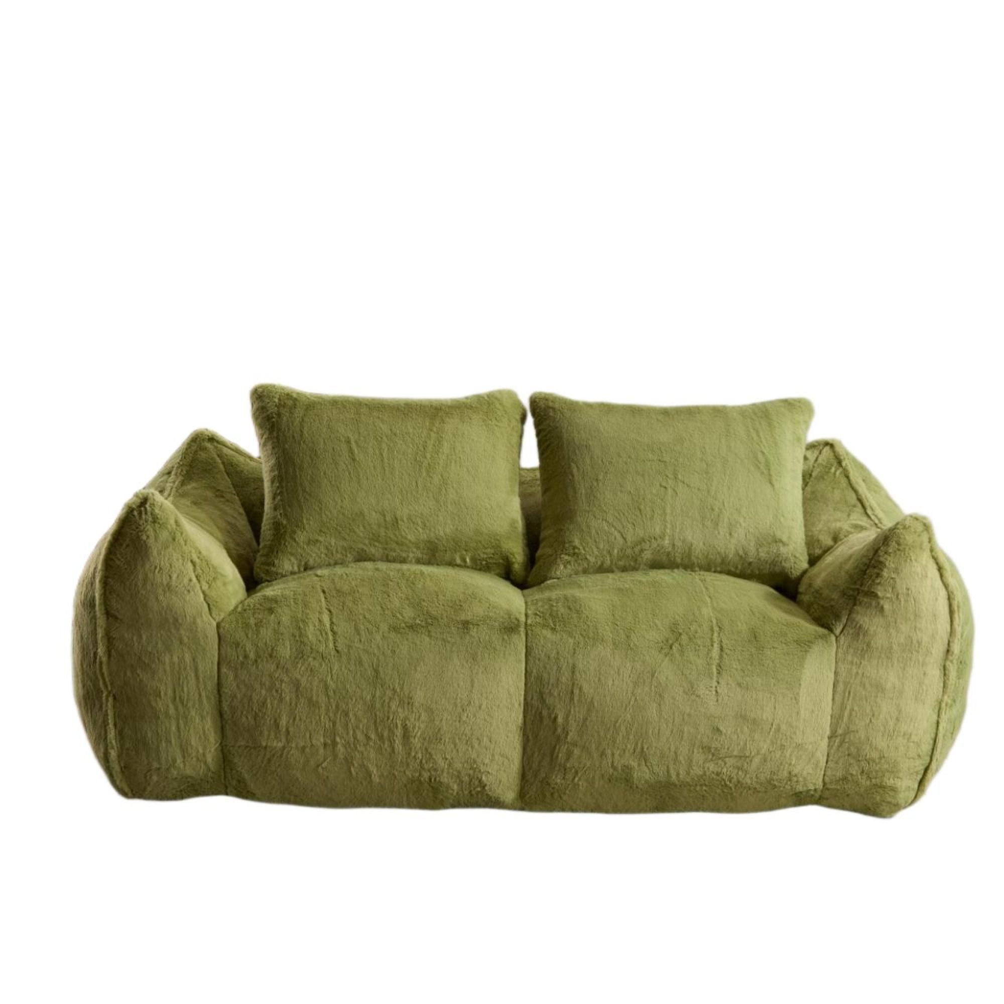 Giant Bean Bag Couch, Ultra Soft Fluffy Loveseat For Living Room - Best Buy Furniture