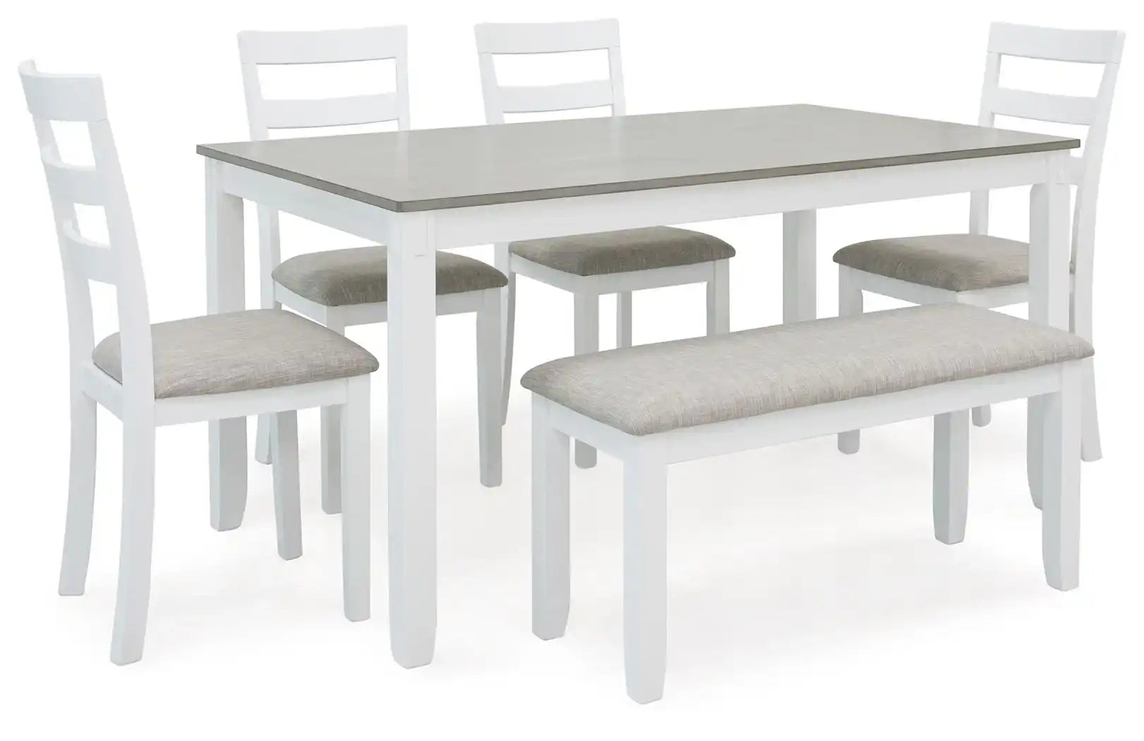 Stonehollow - Rectangular Drm Table Set (Set of 6) - White / Gray - Best Buy Furniture