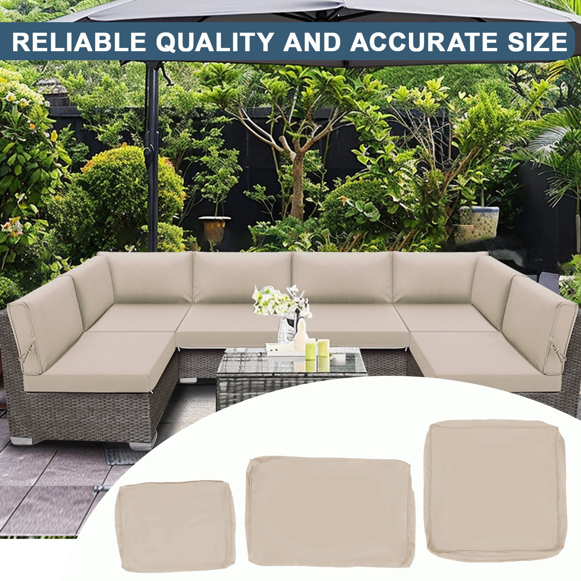 Outdoor Deep Seat Cushions For Patio Furniture Replacement, Cushion Set For Sectionals - Best Buy Furniture