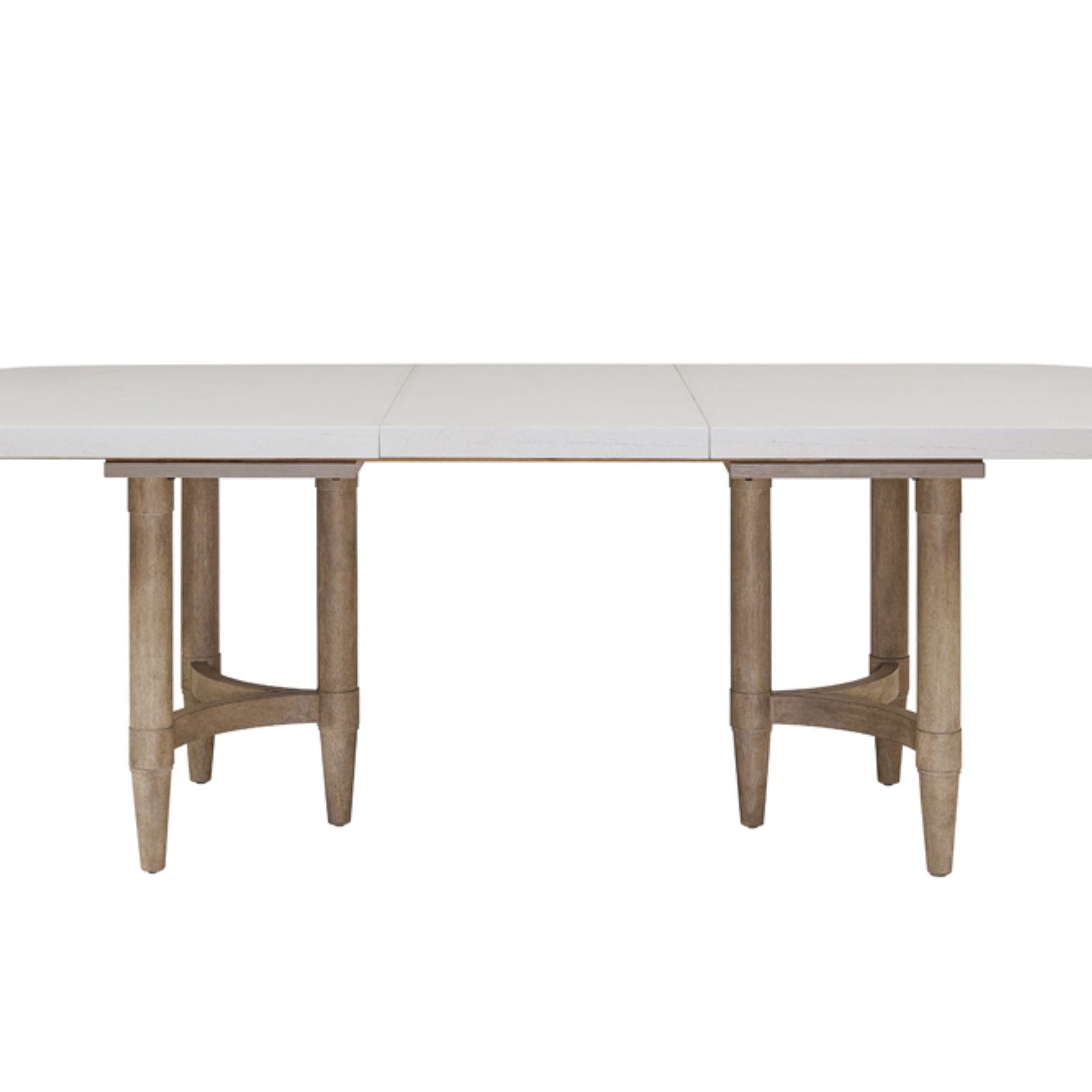 Triad - Double Pedestal Dining Table With Leaf - Sand - Best Buy Furniture