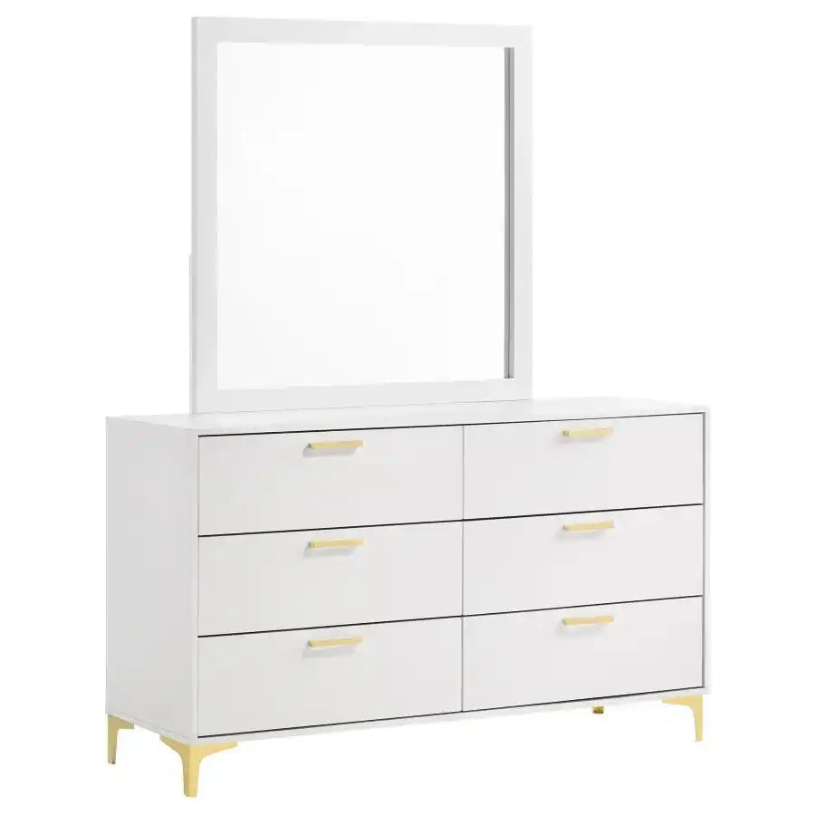 Kendall - 6-Drawer Dresser With Mirror - Best Buy Furniture