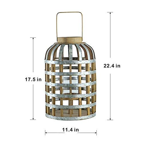 Decorative Lantern With Handle, Wooden Lantern For Indoor Outdoor, Home Garden Wedding - Best Buy Furniture