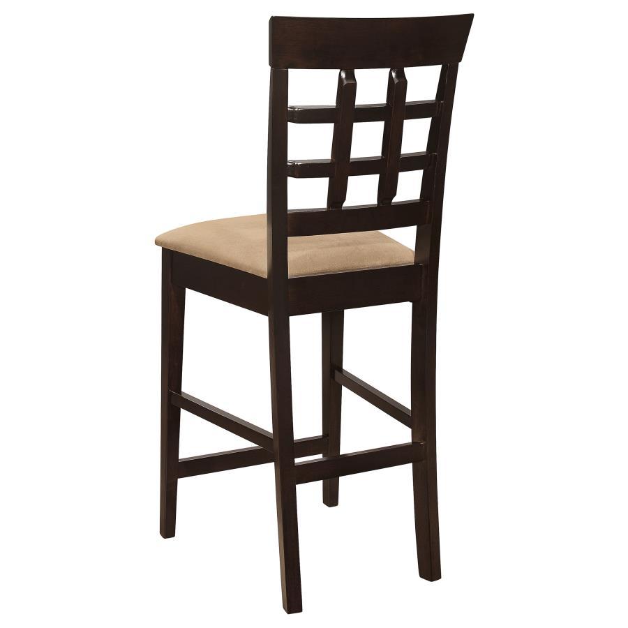 Gabriel - Lattice Back Counter Chair (Set of 2) - Cappuccino - Best Buy Furniture