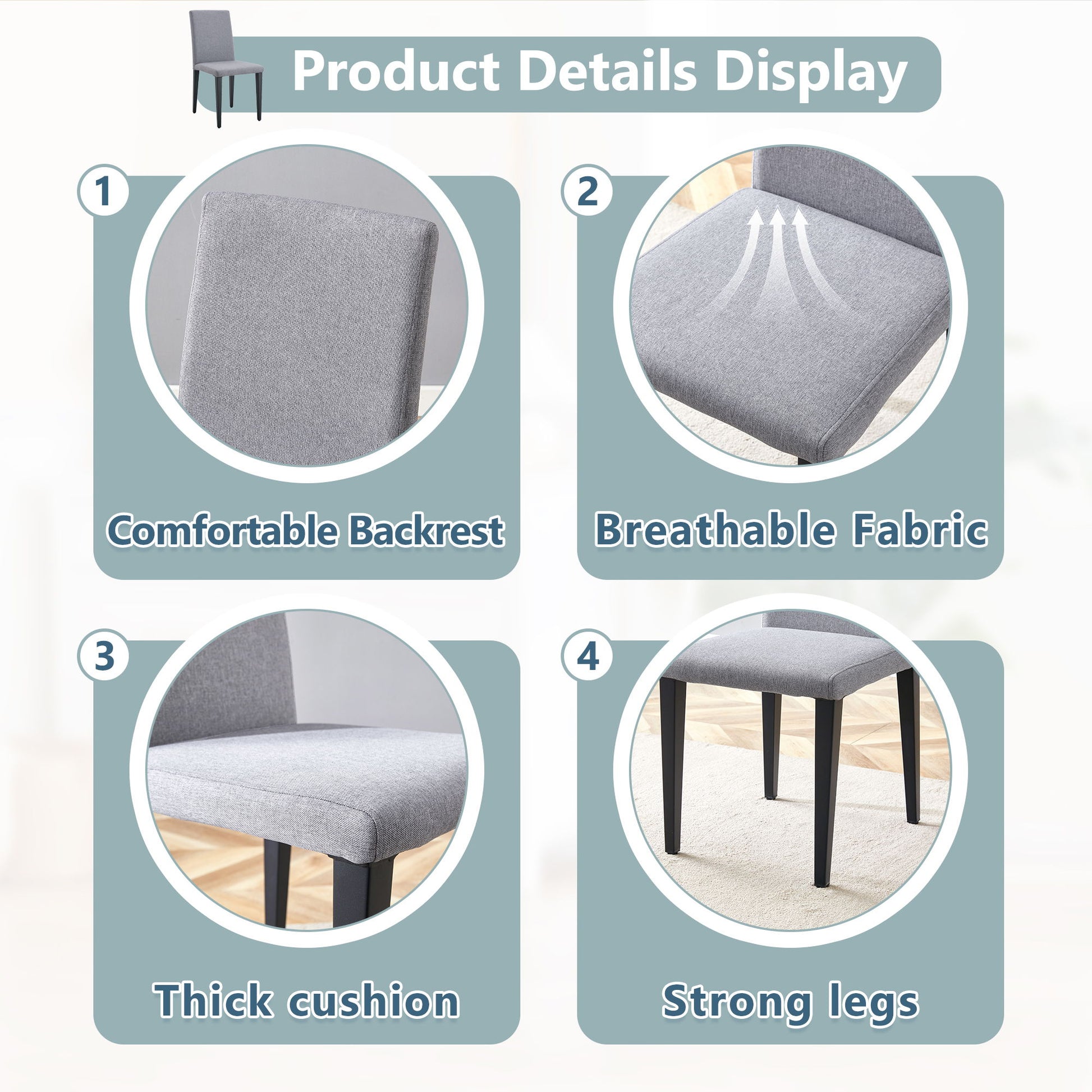 Versatile Dining Chairs With Comfortable Design And Metal Legs - Best Buy Furniture