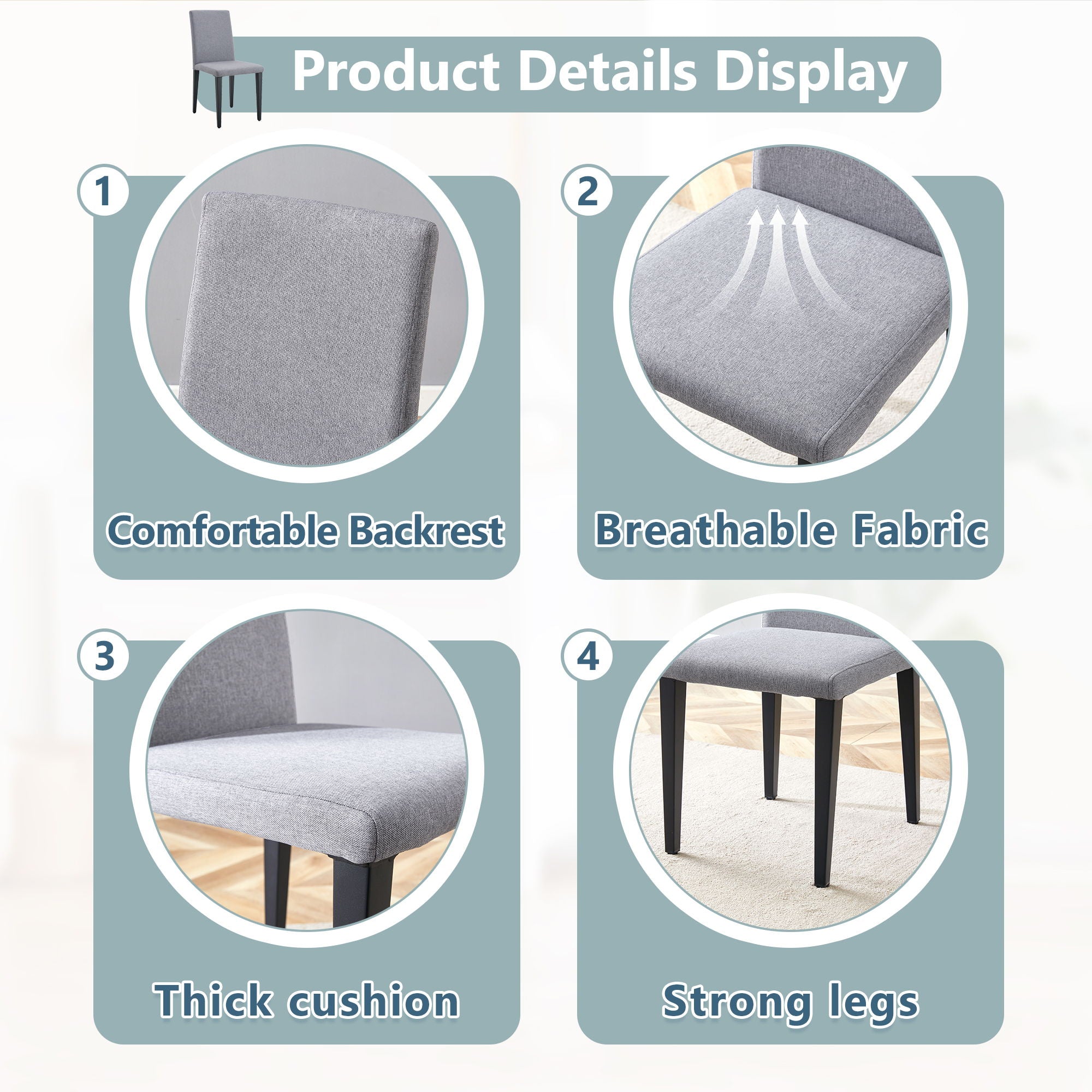 Versatile Dining Chairs With Comfortable Design And Metal Legs - Best Buy Furniture