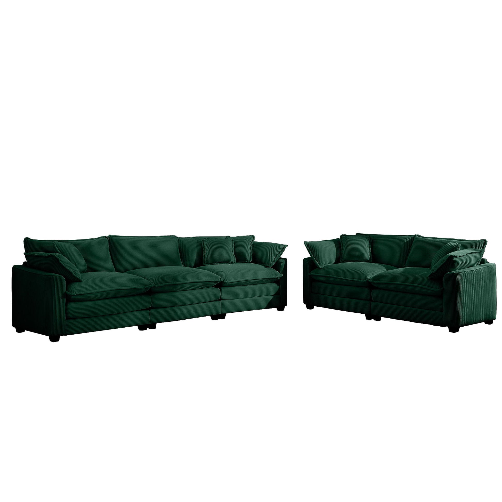 Elegant Corduroy Oversized Sectional Sofa Set With Deep Seats And Flexible Layout - Best Buy Furniture