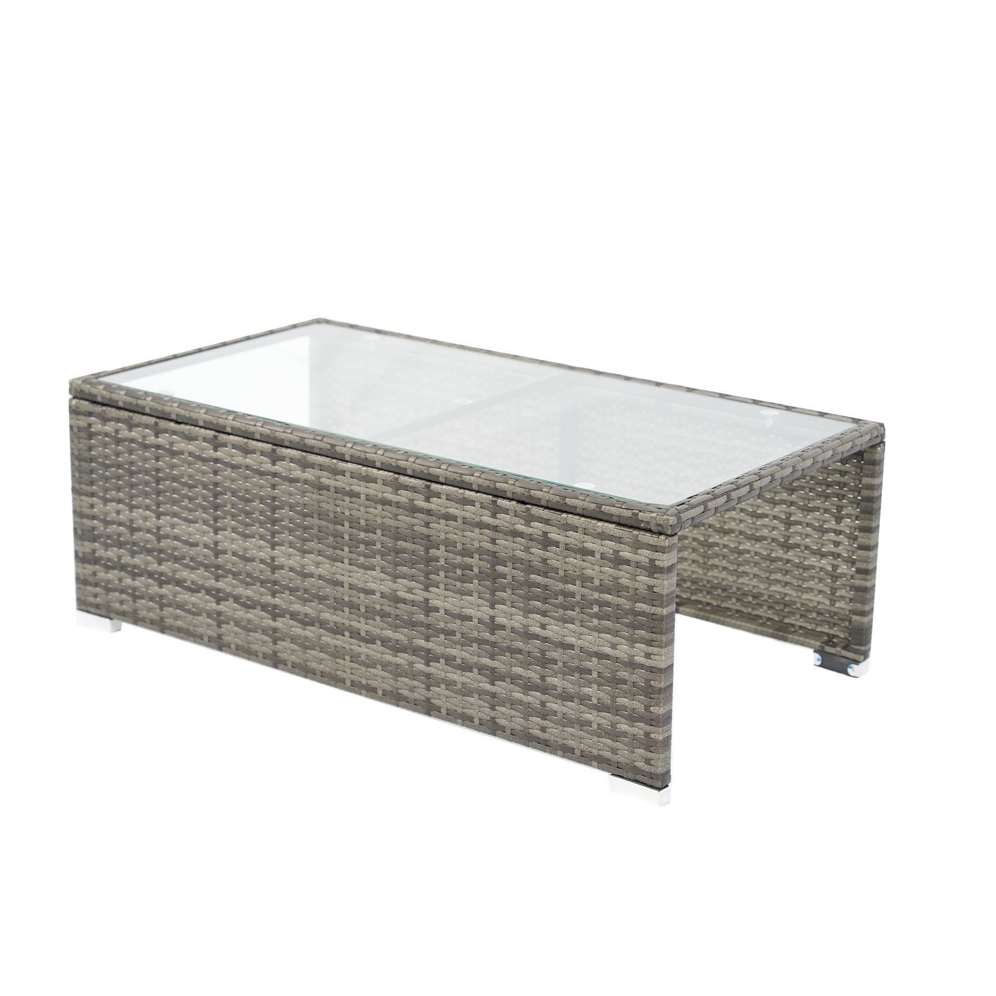 8 Piece Patio Sectional Wicker Rattan Outdoor Furniture Sof Set With One Storage Box Under Seat And Cushion Box - Gray / Black - Best Buy Furniture