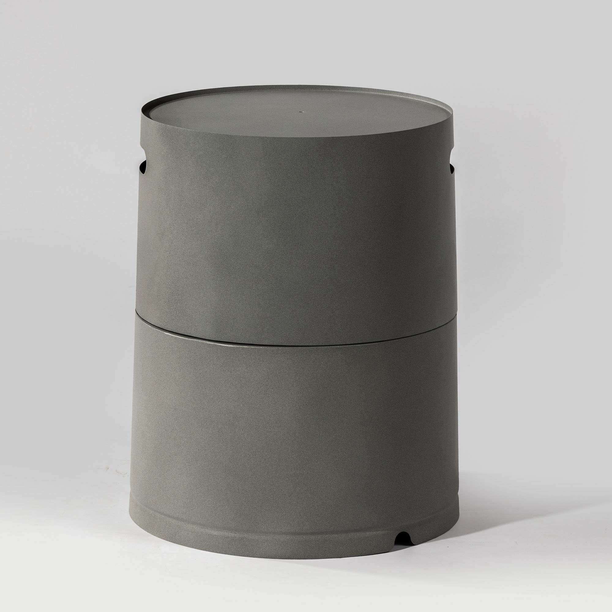 Steel Propane Tank Cover Round Tank Holder Hide Away Side Table - Gray - Best Buy Furniture