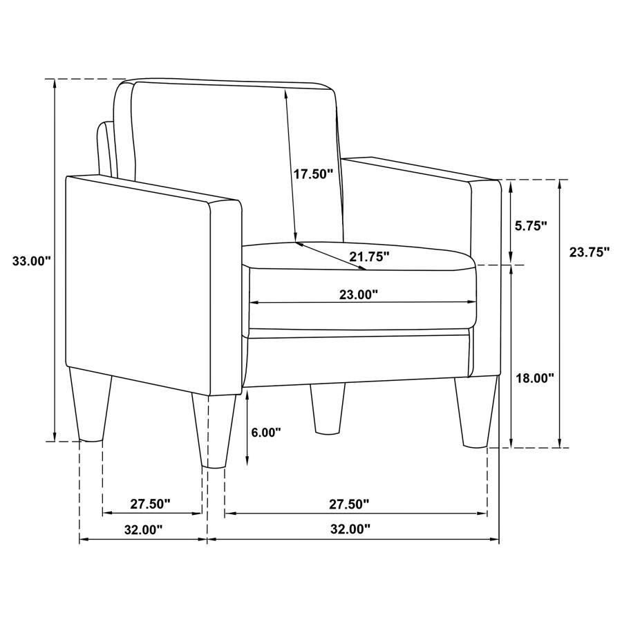 Ruth - Upholstered Track Arm Accent Chair - Best Buy Furniture
