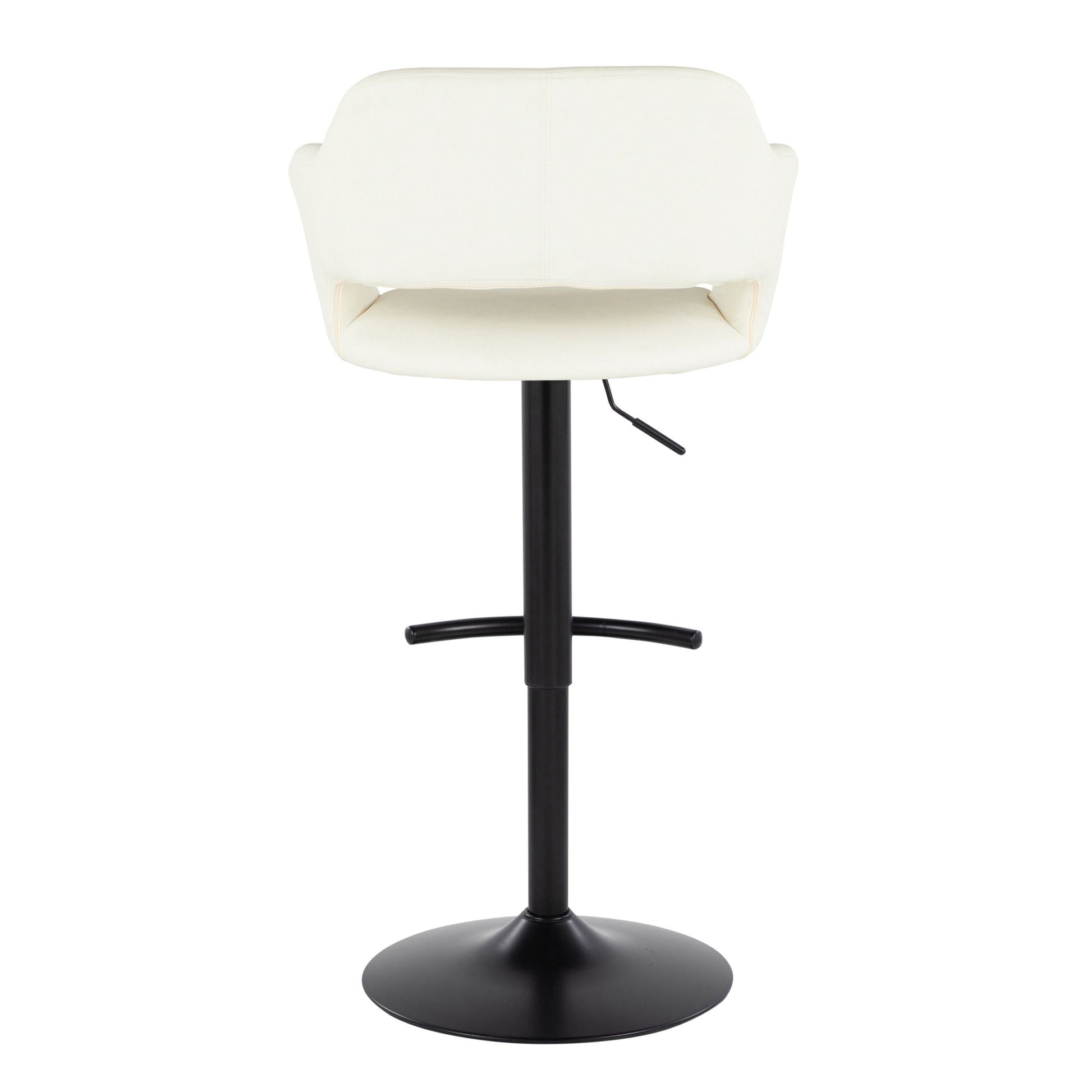 Margarite - Contemporary Adjustable Barstool With Swivel With Rounded T Footrest (Set of 2) - Best Buy Furniture