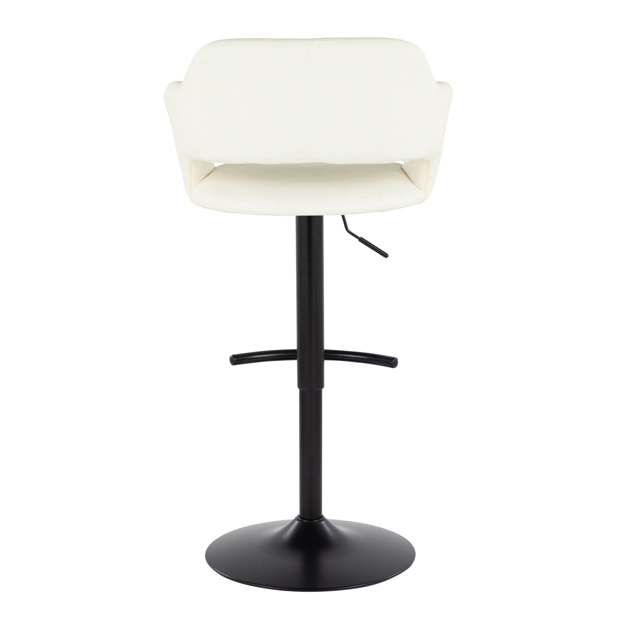 Margarite - Contemporary Adjustable Barstool With Swivel With Rounded T Footrest (Set of 2) - Best Buy Furniture