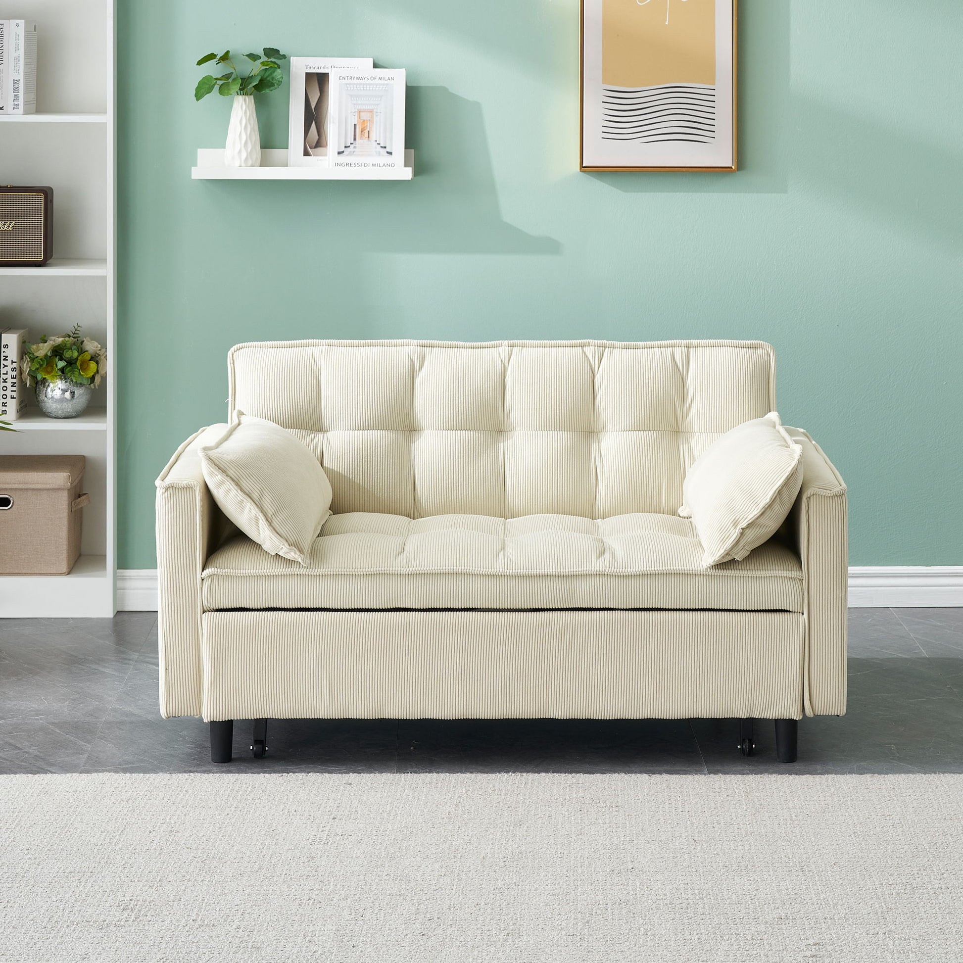 Two-Seat Casual Sofa With Pull Out Bed, Living Room Furniture - Best Buy Furniture