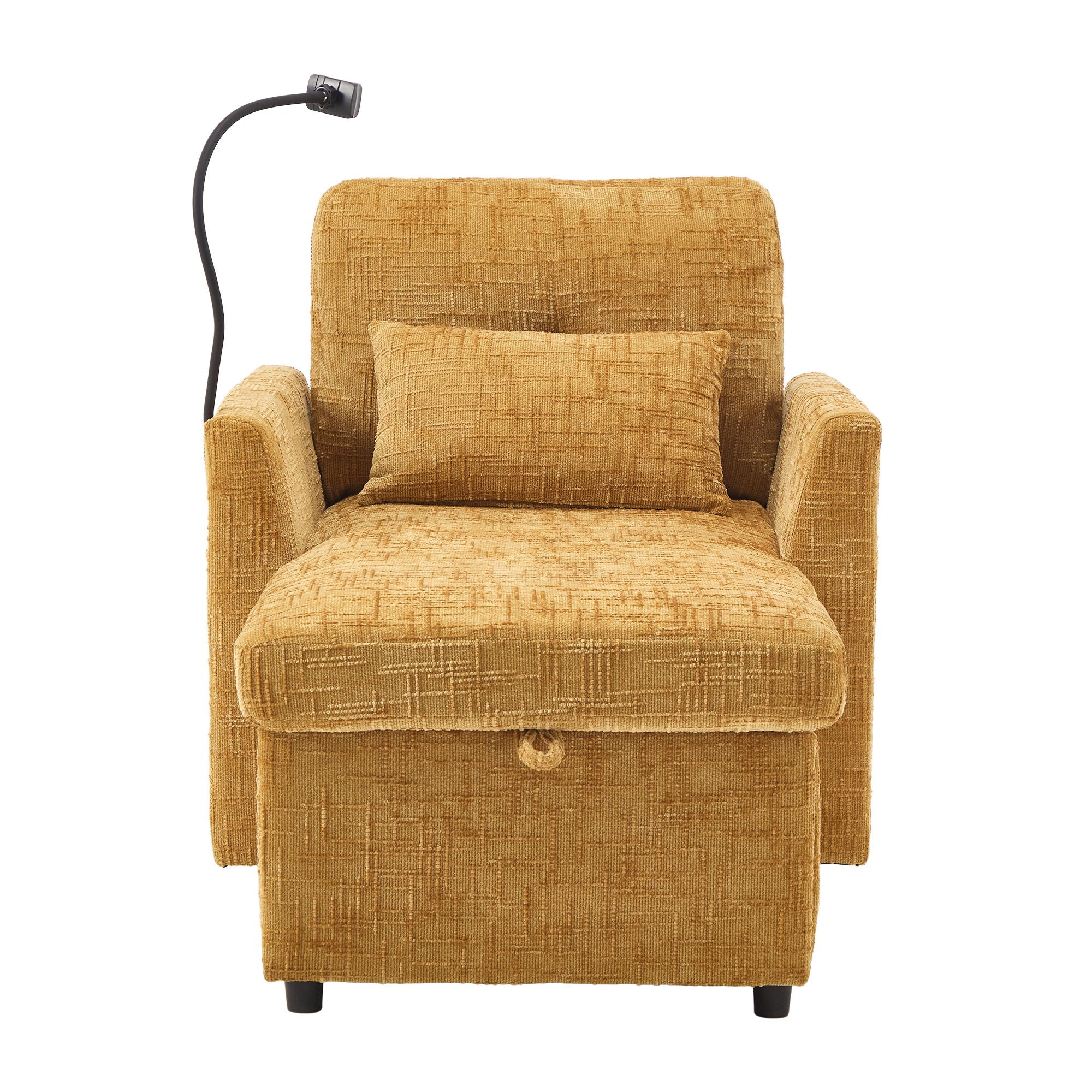 Multifunctional Chenille Recliner Sofa With Storage And Phone Bracket - Best Buy Furniture