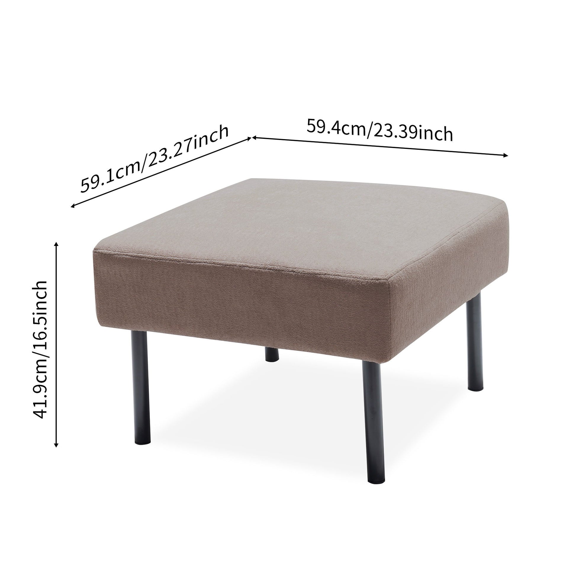 Modern L Shaped 3 Seater Sofa With Ottoman, Upholstered Couch For Small Spaces - Best Buy Furniture