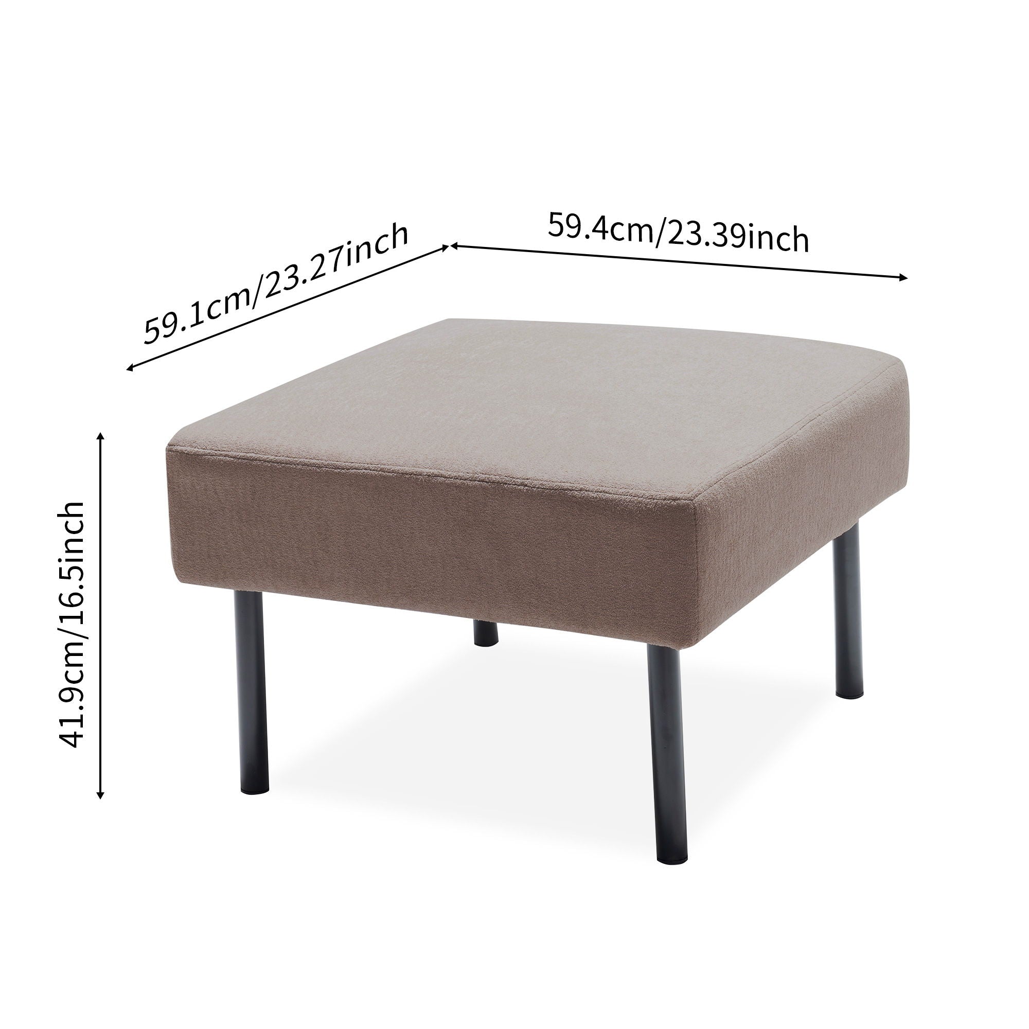 Modern L Shaped 3 Seater Sofa With Ottoman, Upholstered Couch For Small Spaces - Best Buy Furniture