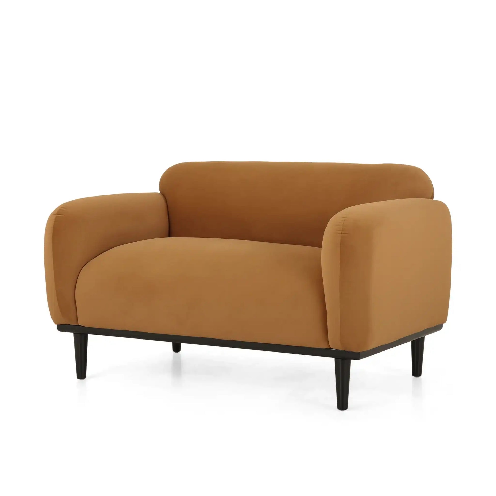 Sway - Upholstered Loveseat With Wood Legs And Round Arms - Best Buy Furniture