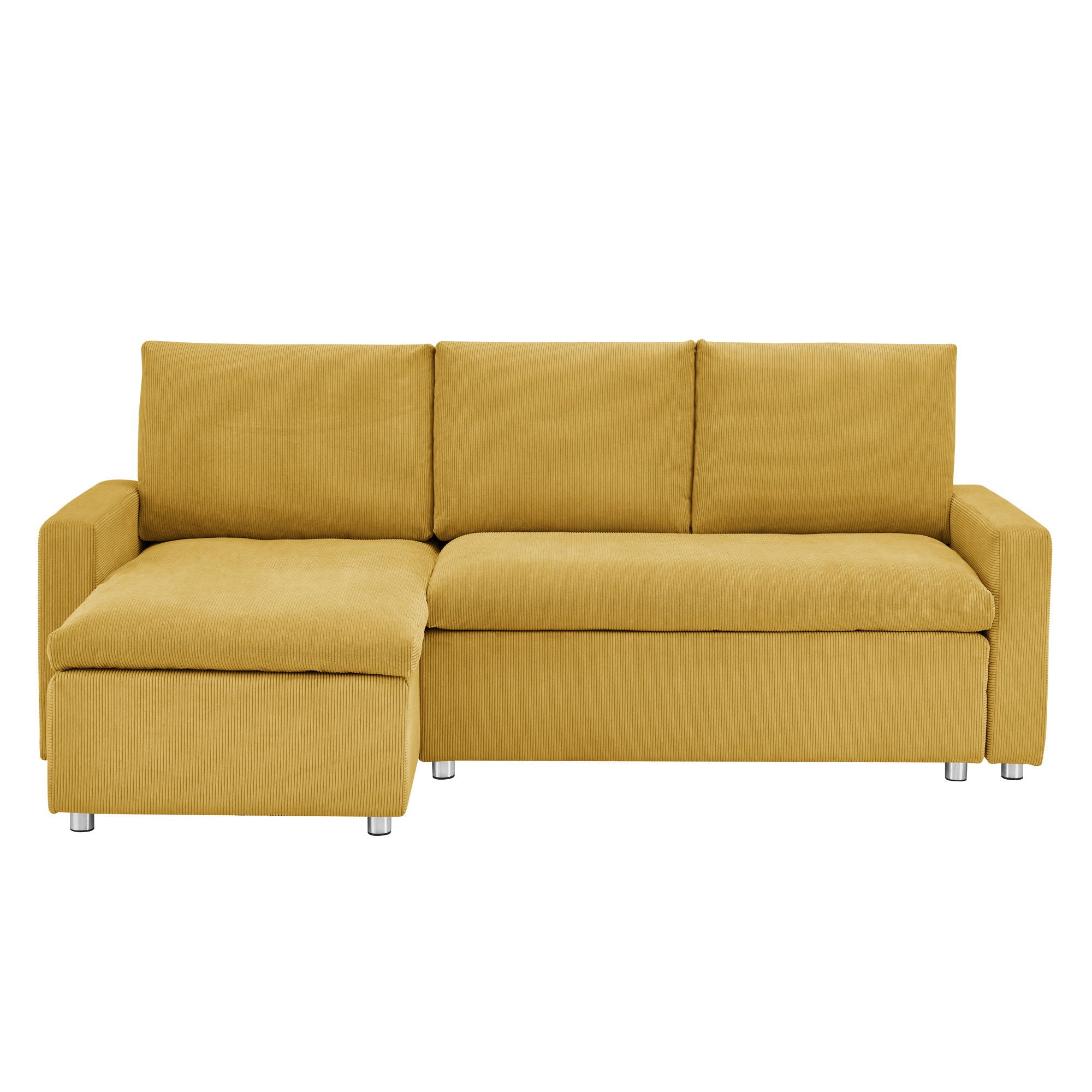Convertible L Shaped Sleeper Sofa Bed With Reversible Chaise And Storage - Best Buy Furniture