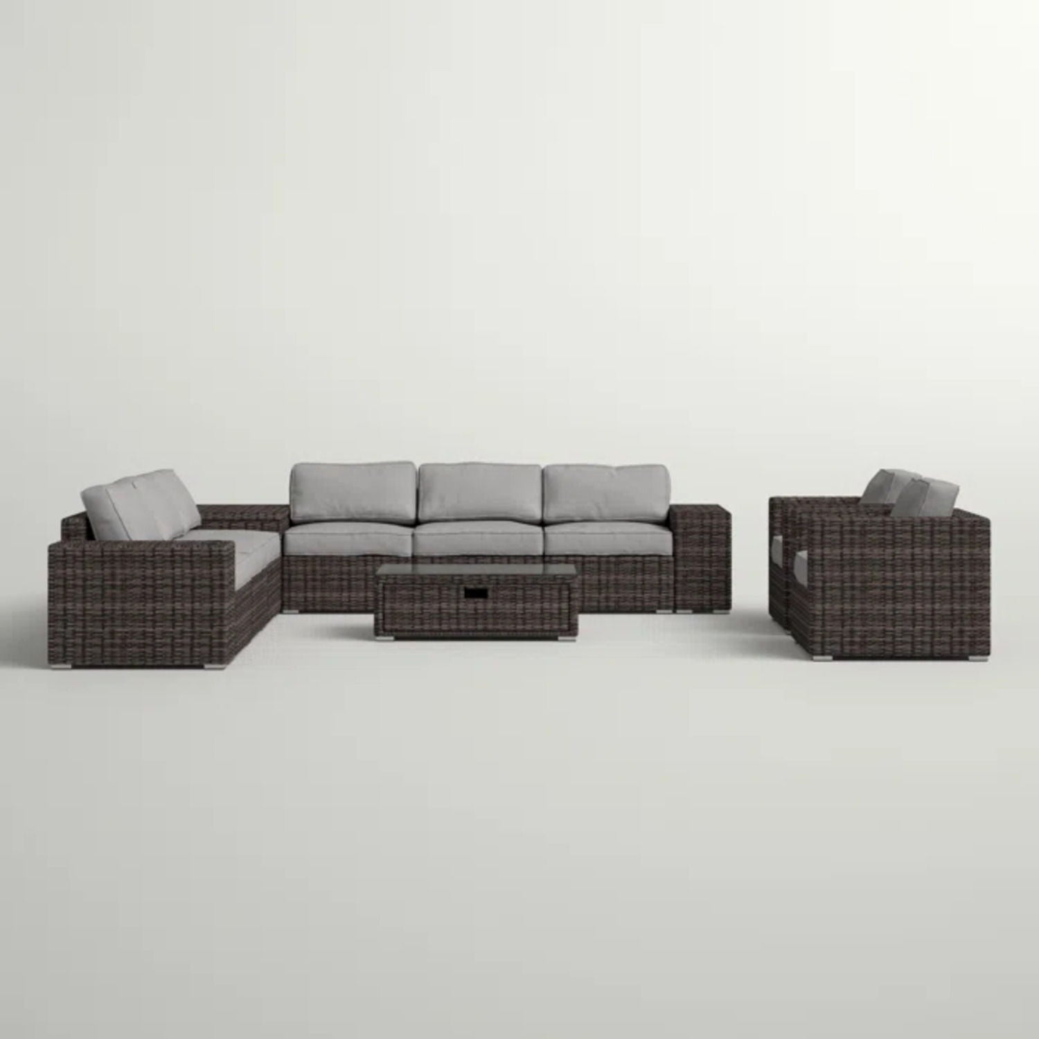 Stylish Rattan Wicker Person Seating Group With Premium Sunbrella Cushions Perfect For Outdoor Entertaining - Best Buy Furniture