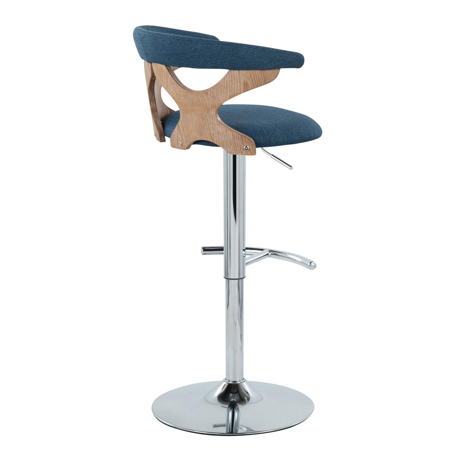 Gardenia - Contemporary Adjustable Barstool With Swivel / Rounded T Footrest (Set of 2) - Best Buy Furniture