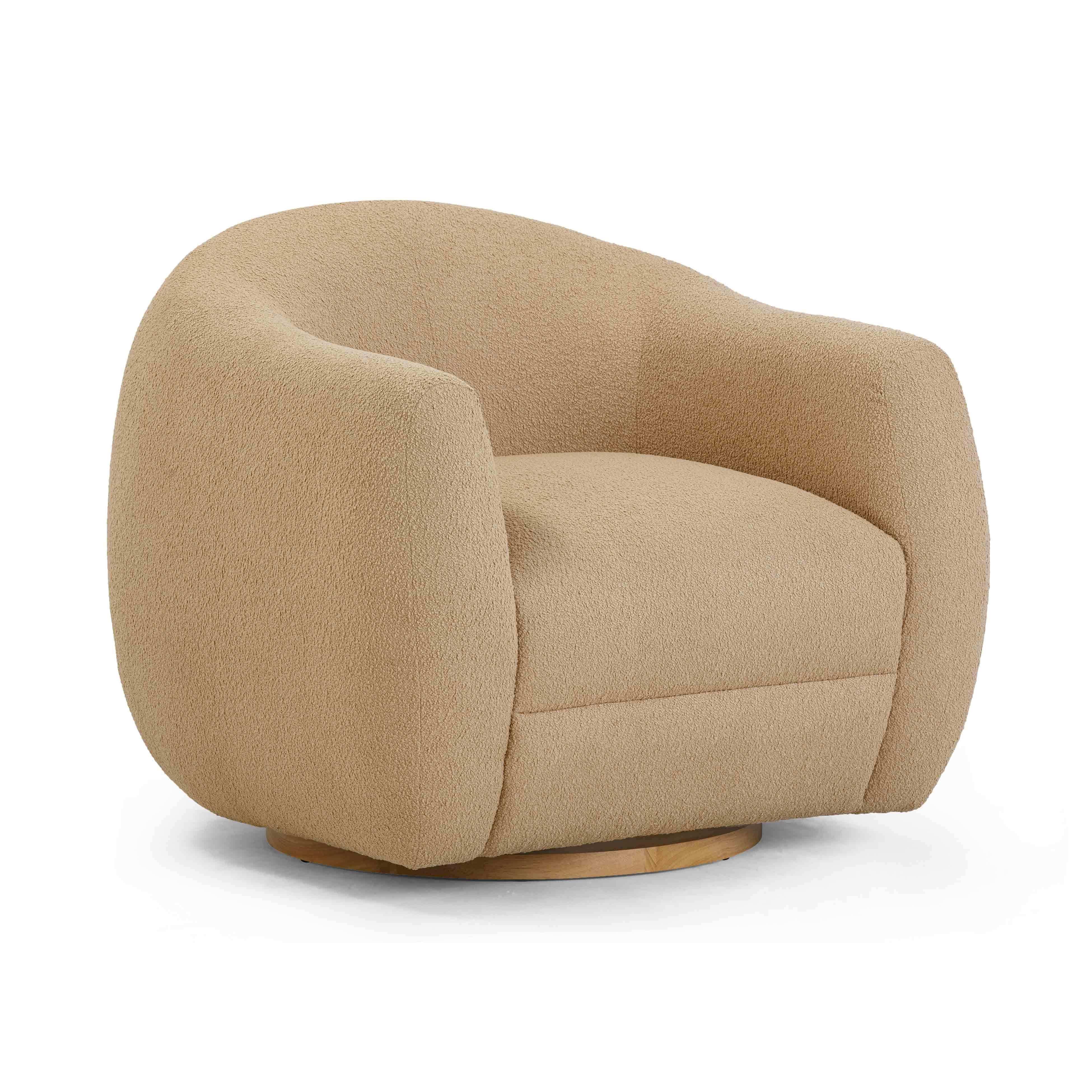 Judy - Boucle Swivel Chair - Best Buy Furniture