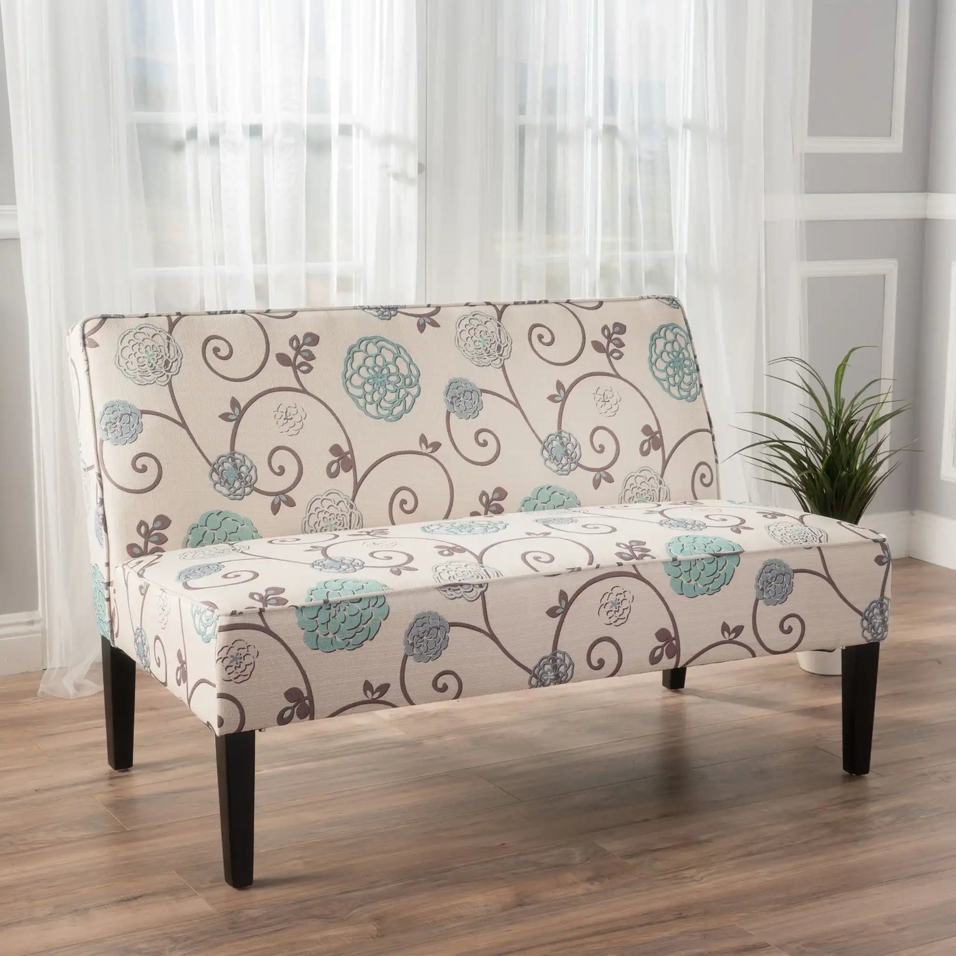 Contemporary Loveseat With Upholstered Fabric And Birch Wood Legs - Best Buy Furniture