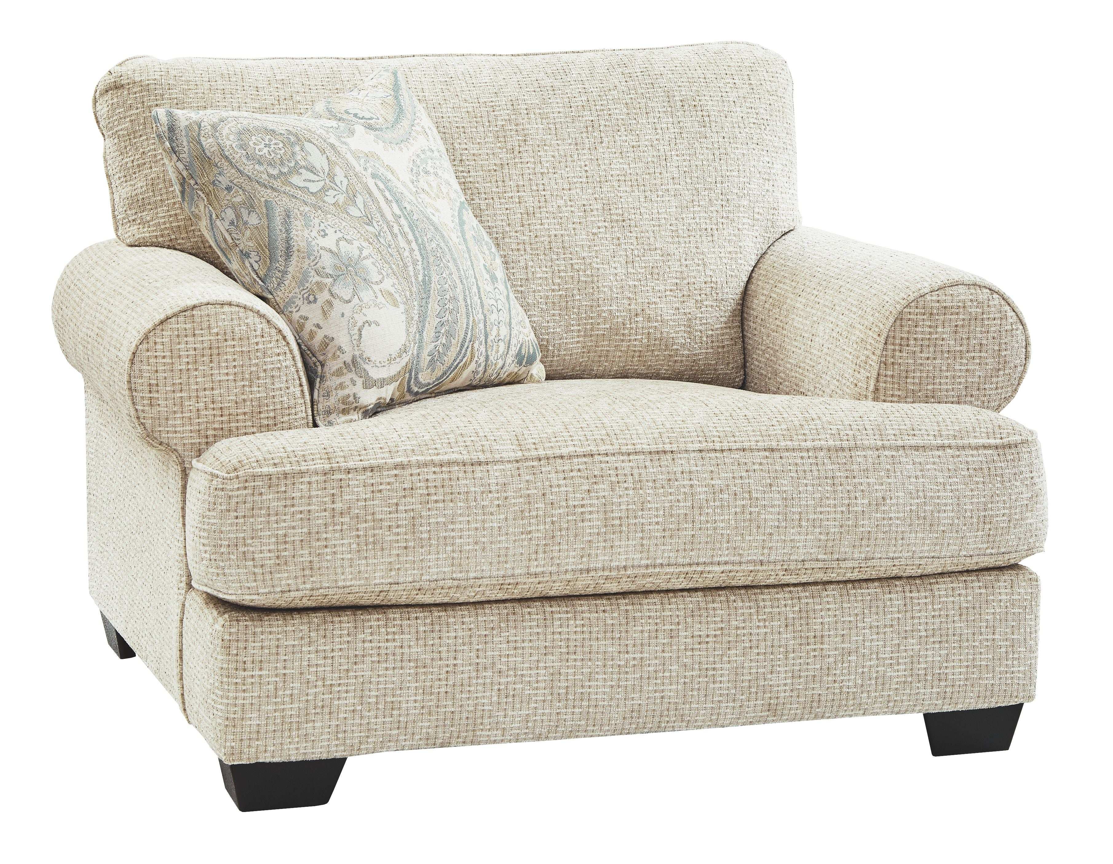 Monaghan - Chair and a Half - Sandstone - Best Buy Furniture