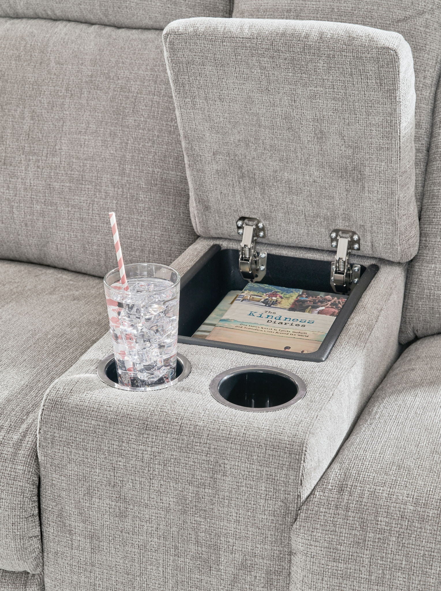 Barnsana - Dbl Power Reclining Loveseat With Console - Best Buy Furniture