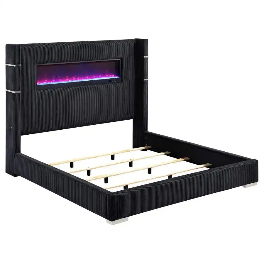 Tisdall - Upholstered Fireplace Bed - Best Buy Furniture