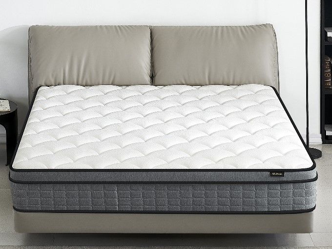 12" Hybrid Pillow Top Mattress A Box With Gel Infused Memory Foam, Breathable And Hypoallergenic, Medium Firm For Lumbar Support - Best Buy Furniture