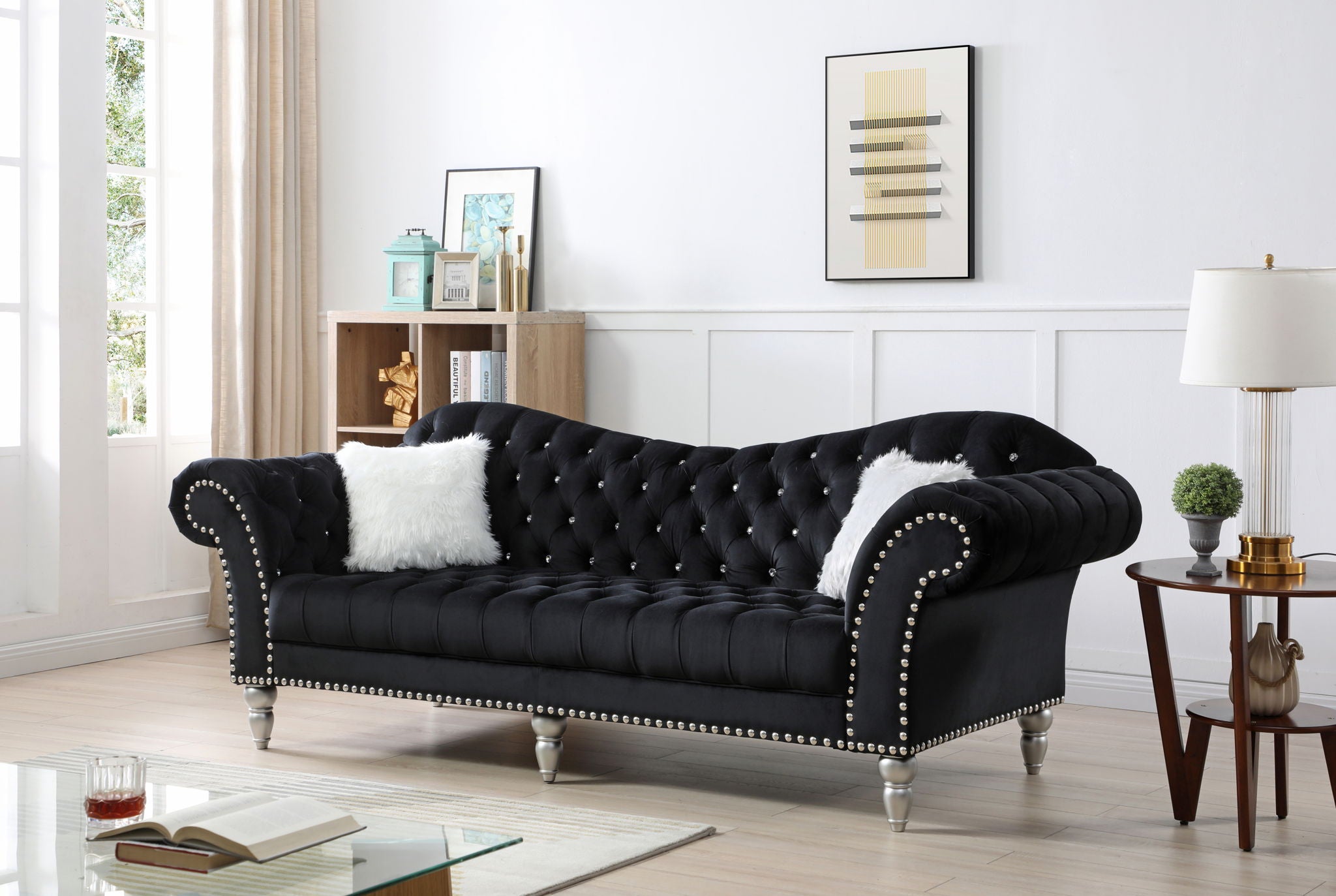 Wilshire - Soft Velvet Sofa - Best Buy Furniture