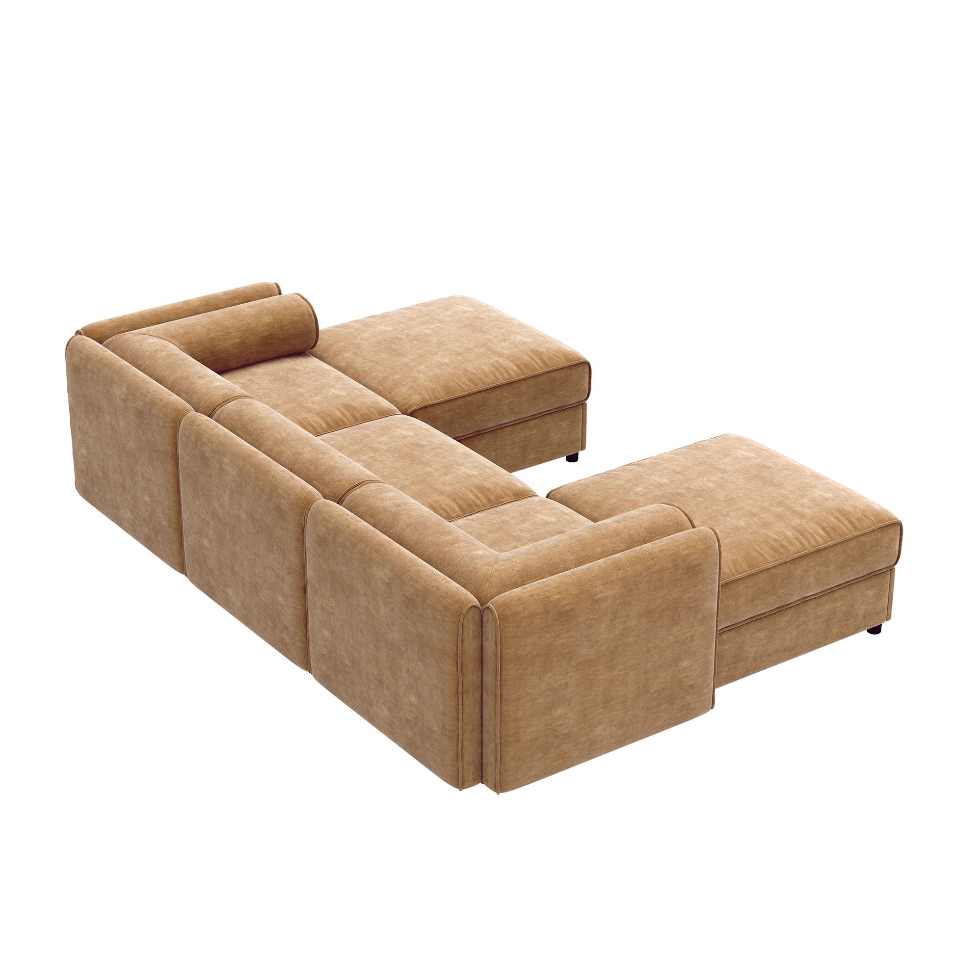 Contemporary Elegant White Chenille Sofa With Storage And Ottoman - Best Buy Furniture