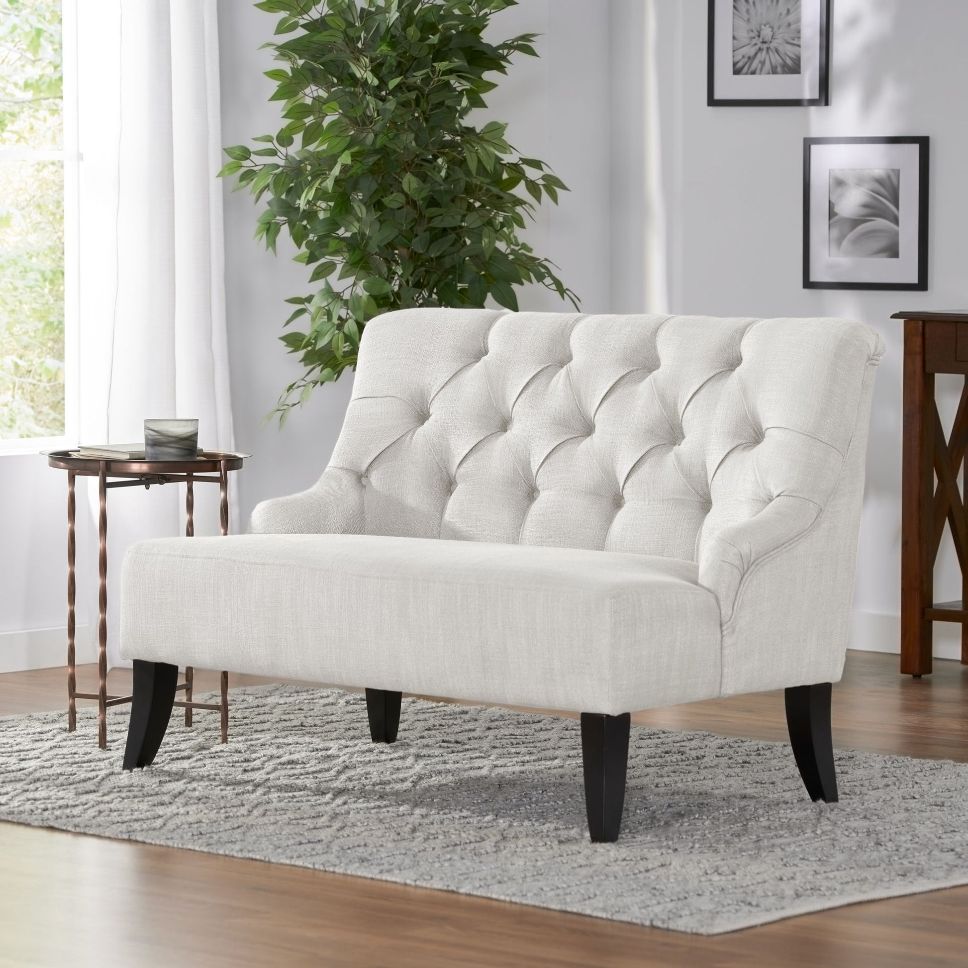 Nicole - French Style Upholstered Loveseat With Tufted Backrest - Best Buy Furniture