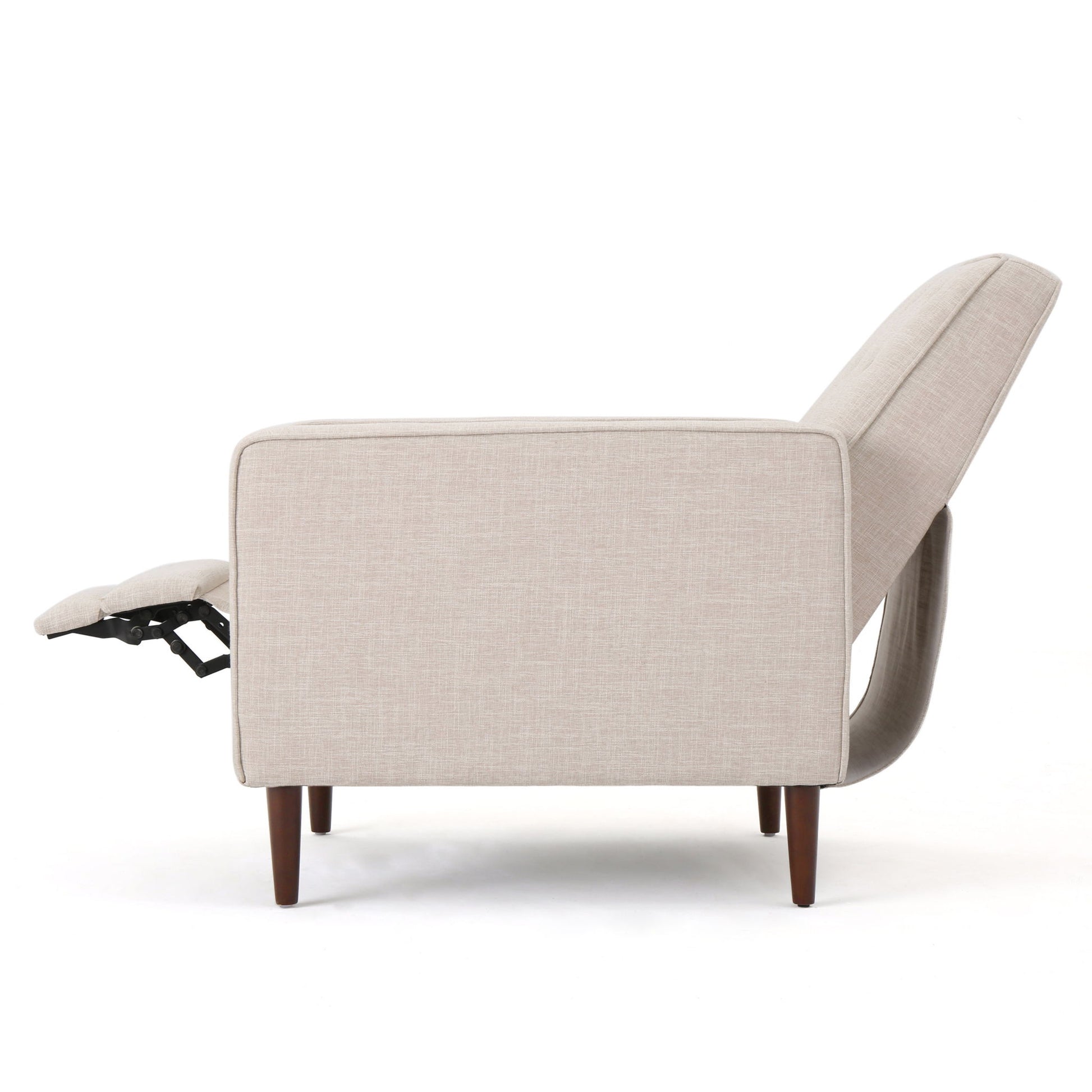 Mid-Century Modern Recliner With Button Tufted Waffle Stitch - Best Buy Furniture
