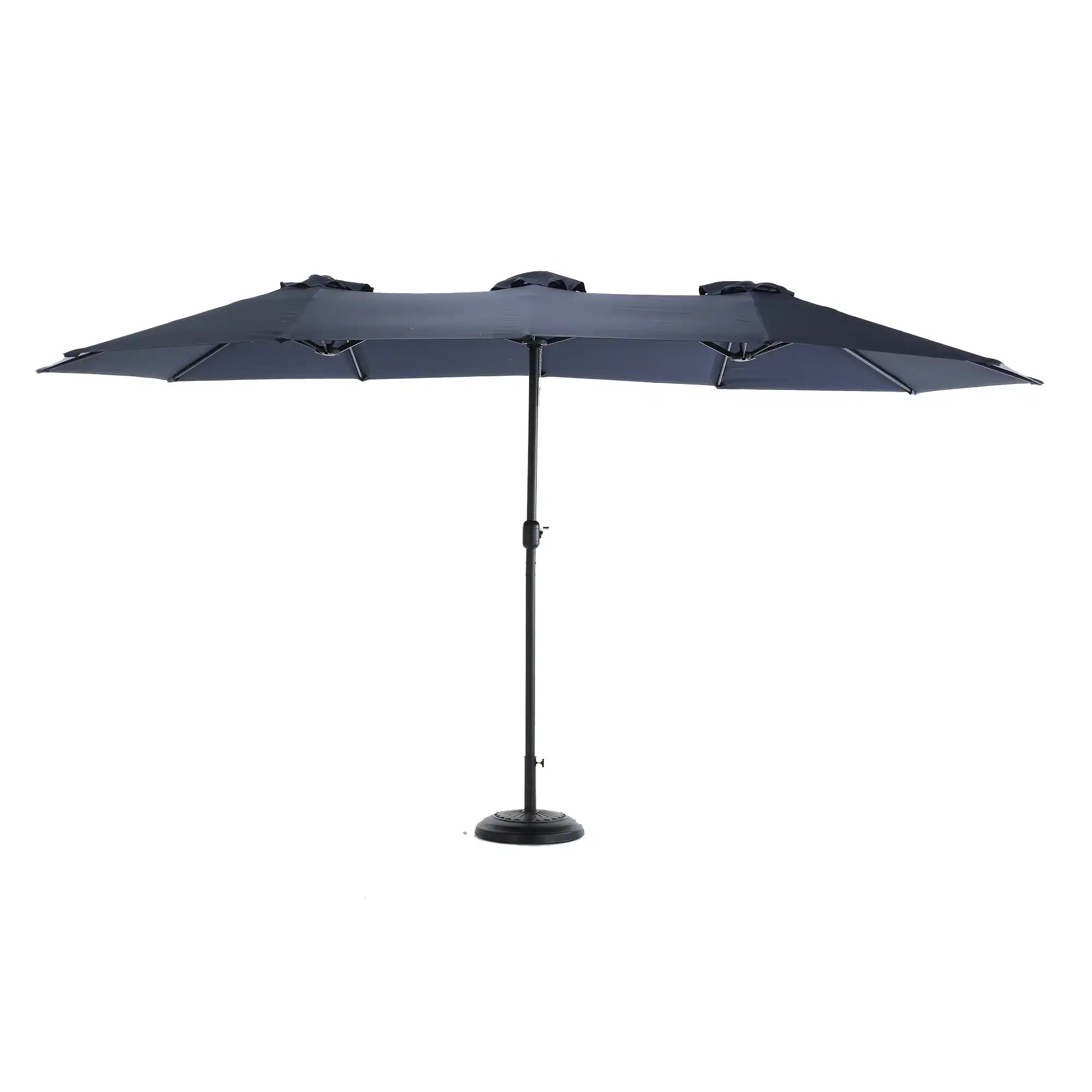 14.8 Ft Double Sided Outdoor Umbrella Rectangular Large with Crank ( Navy blue ) - Best Buy Furniture