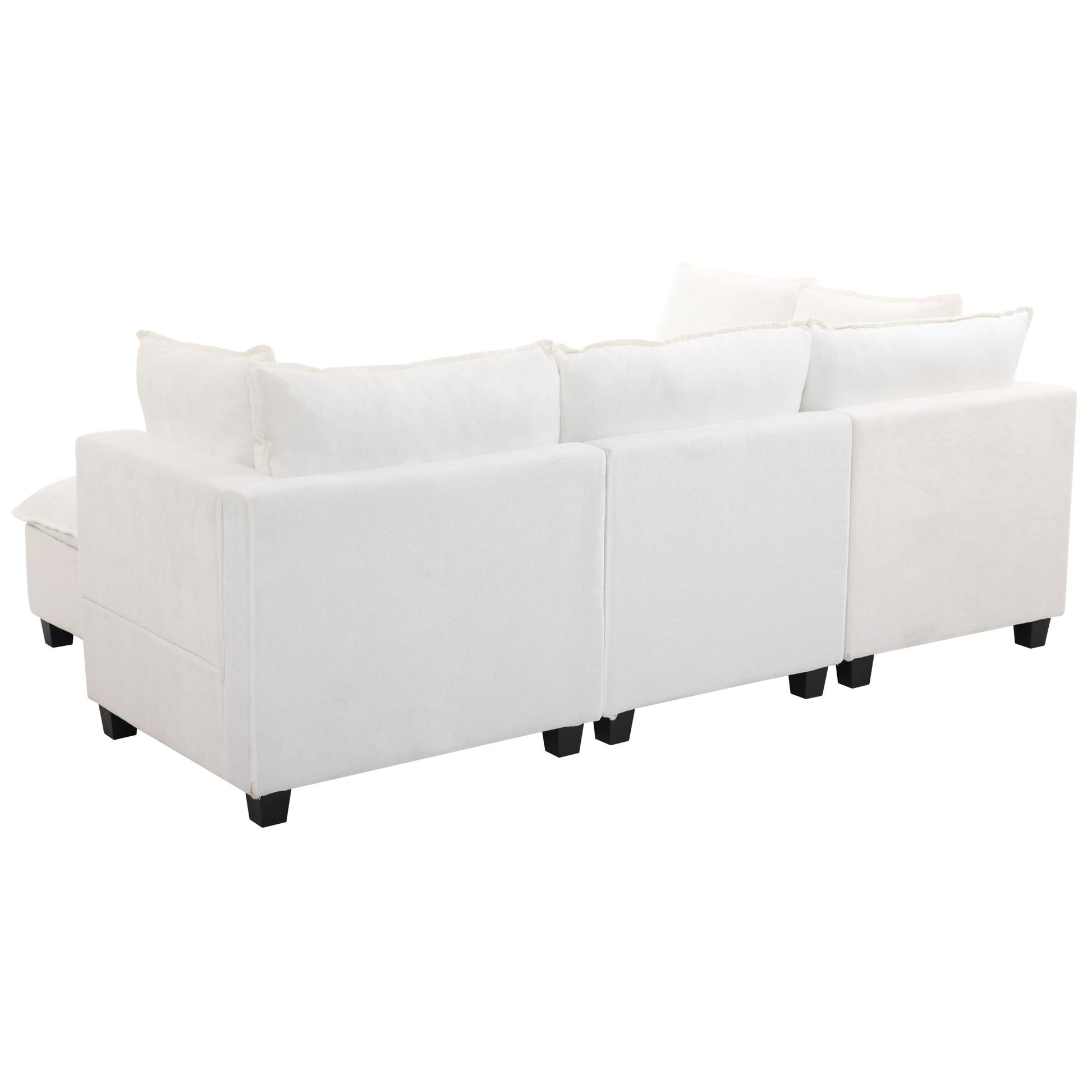 U-Shaped Sectional Modular Sofa With A Movable Ottoman, A Coffee Table With Hidden Charging Devices For Living Room - Best Buy Furniture