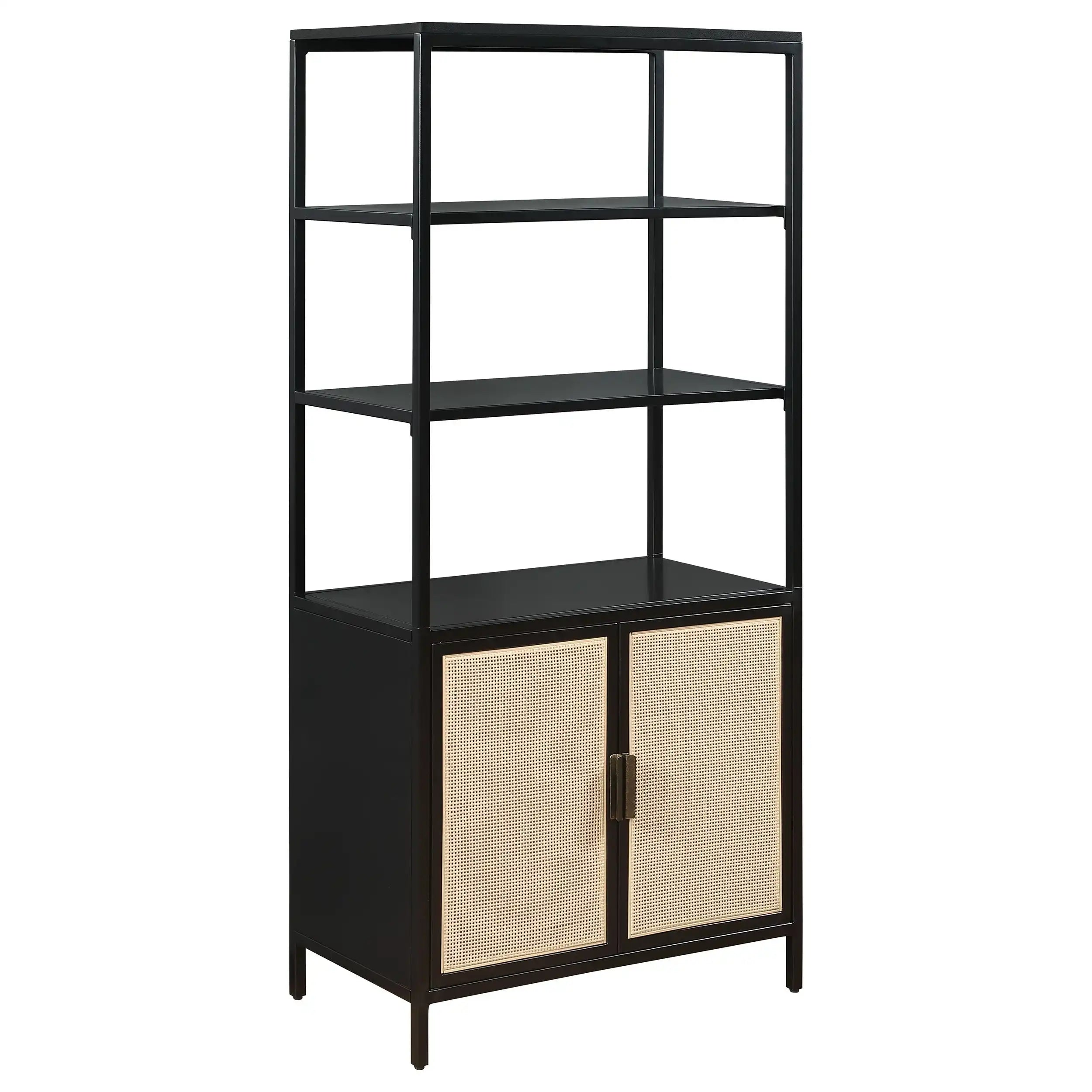 Amherst - 3-Shelf Radio Weave Cane Metal Accent Cabinet - Best Buy Furniture