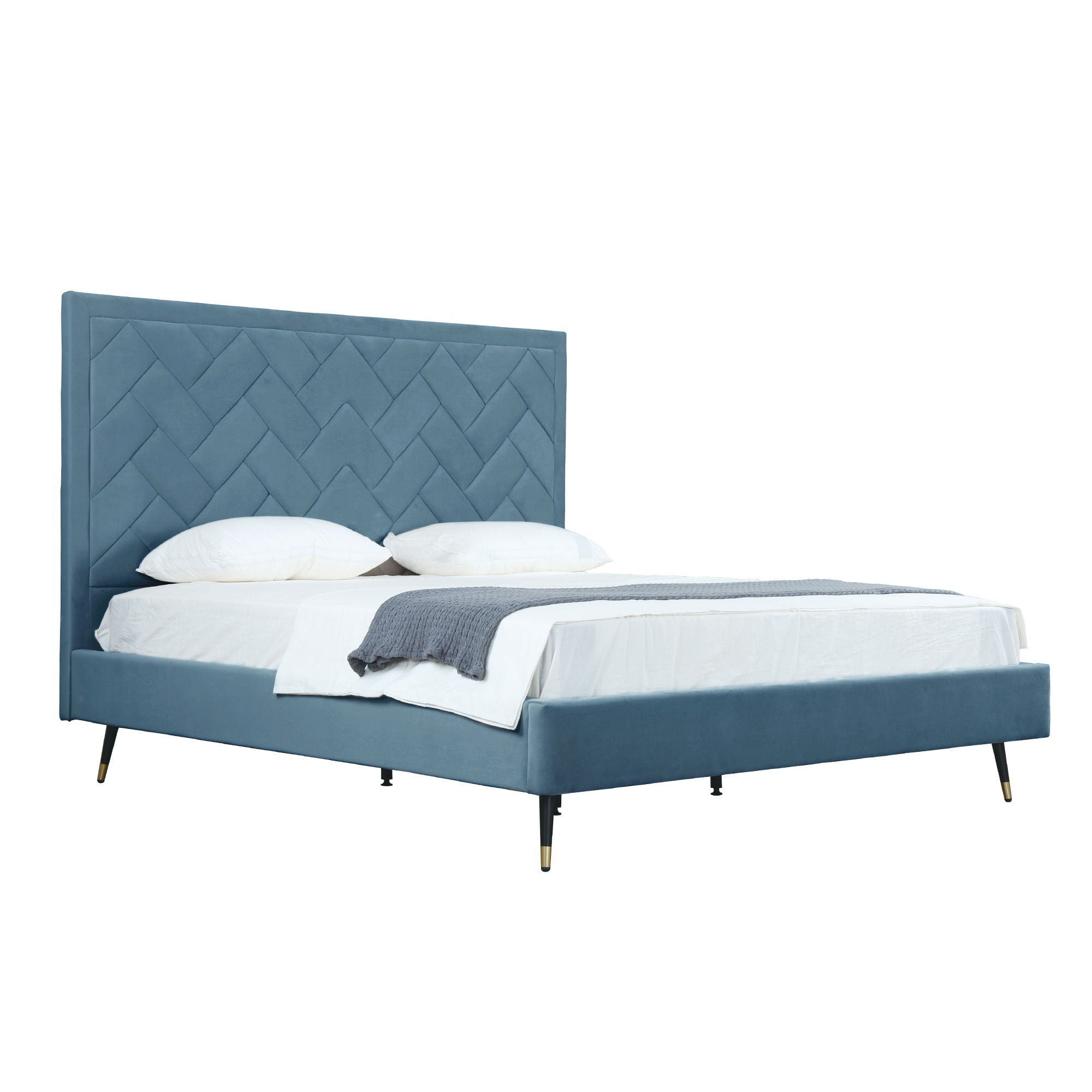 Crosby - Bed With Upholstered Headboard And Slats