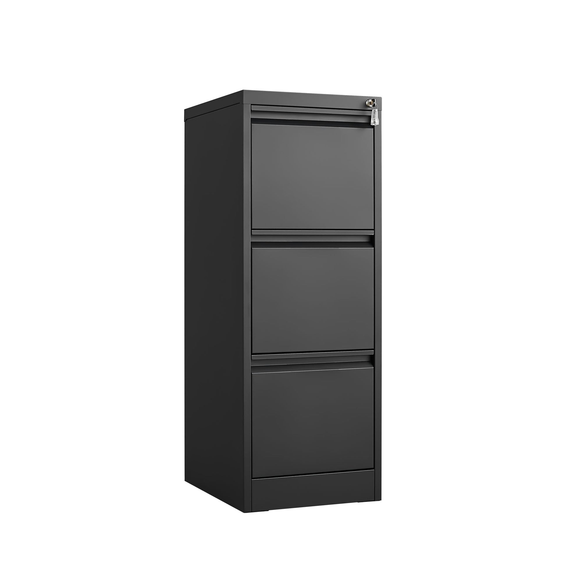 Durable Metal 3 Drawer File Cabinet With Lock For Office Storage - Best Buy Furniture