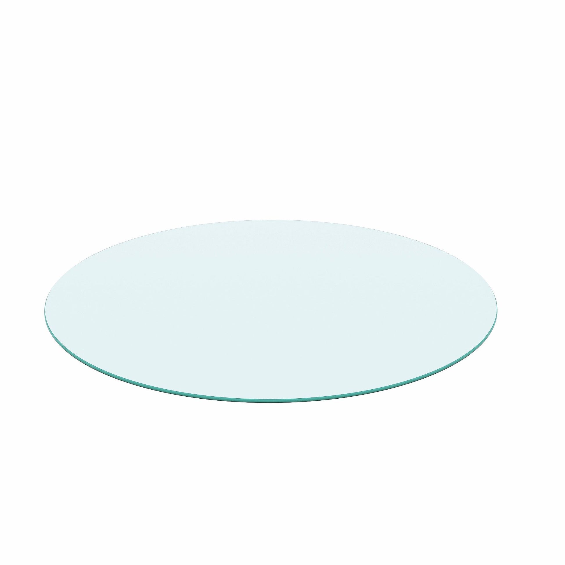 20" Round Tempered Glass Table Top Clear Glass 1 / 4" Thick Round Polished Edge - Transparent - Best Buy Furniture